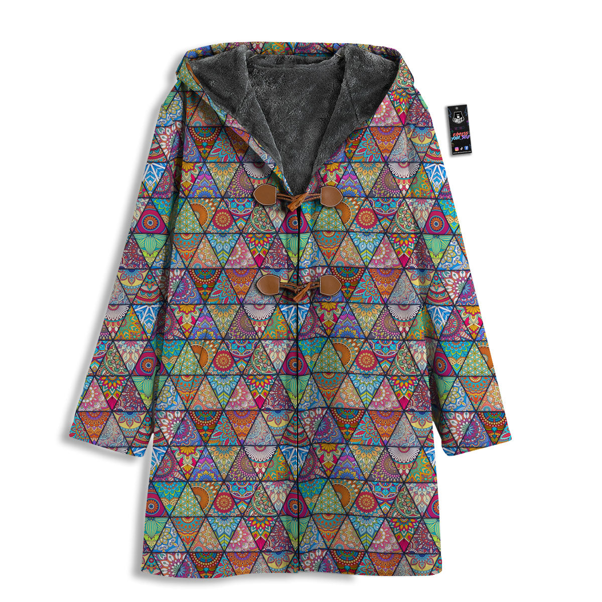 Patchwork Ethnic Mandala Print Pattern Men's Windbreaker Jacket-grizzshop