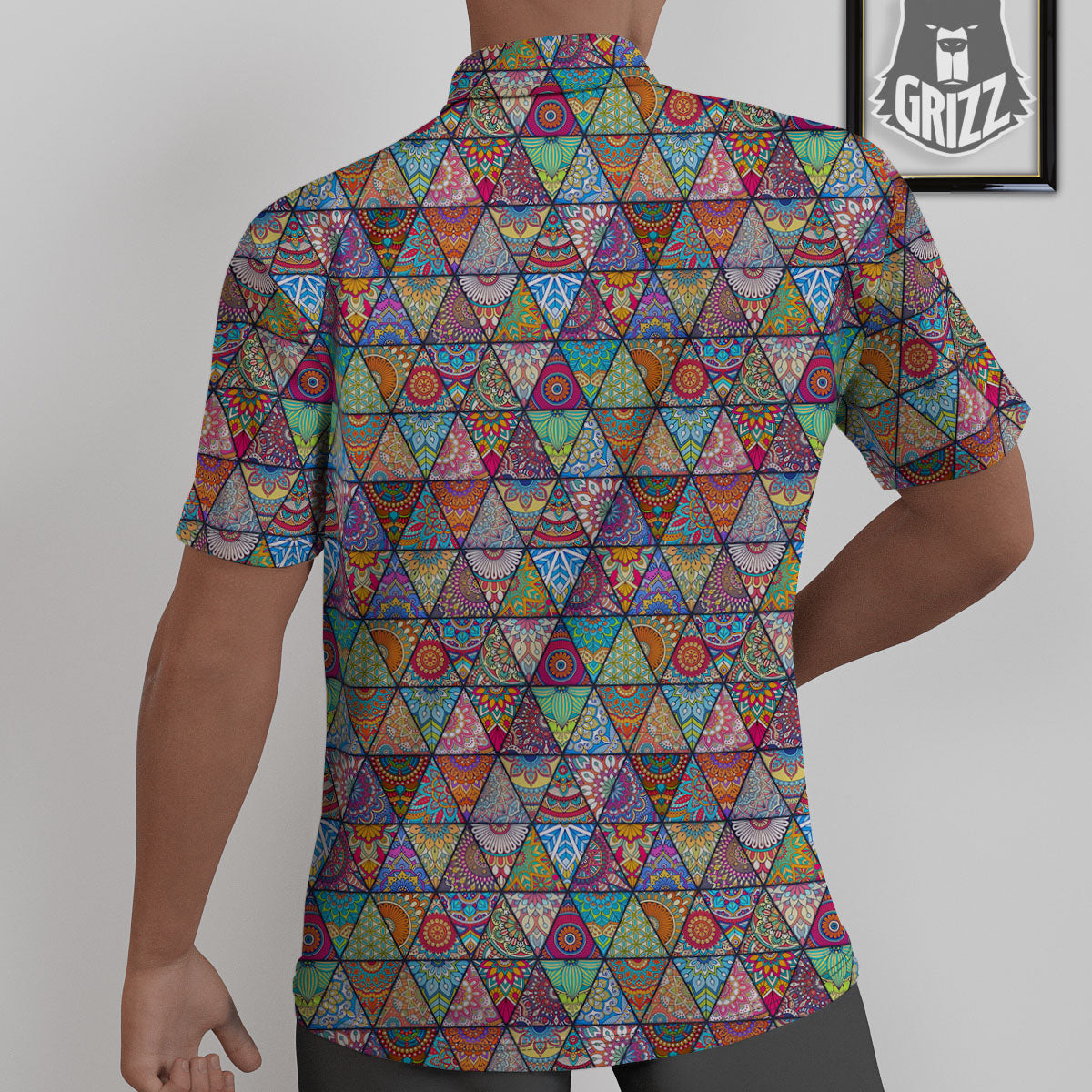 Patchwork Ethnic Mandala Print Pattern Untucked Shirts-grizzshop