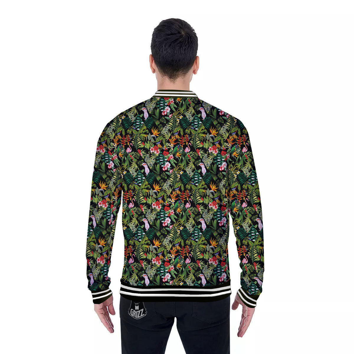 Patchwork Exotic Print Pattern Baseball Jacket-grizzshop