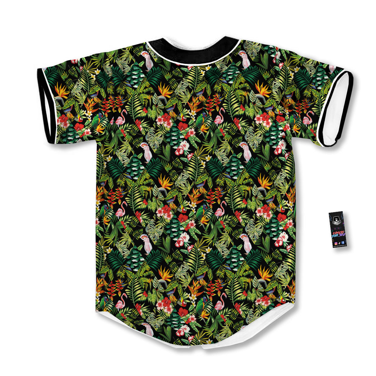 Patchwork Exotic Print Pattern Baseball Jersey-grizzshop