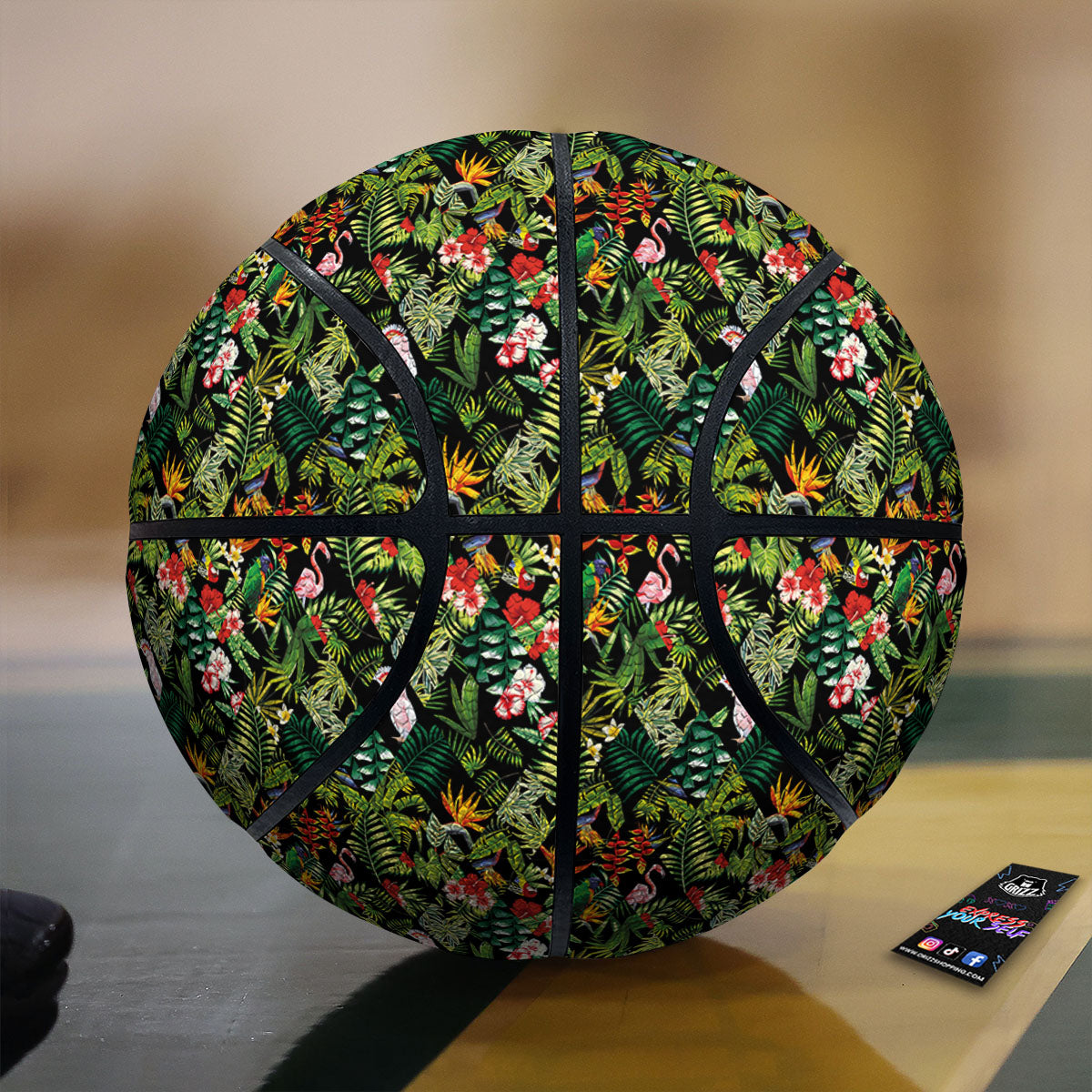 Patchwork Exotic Print Pattern Basketball-grizzshop