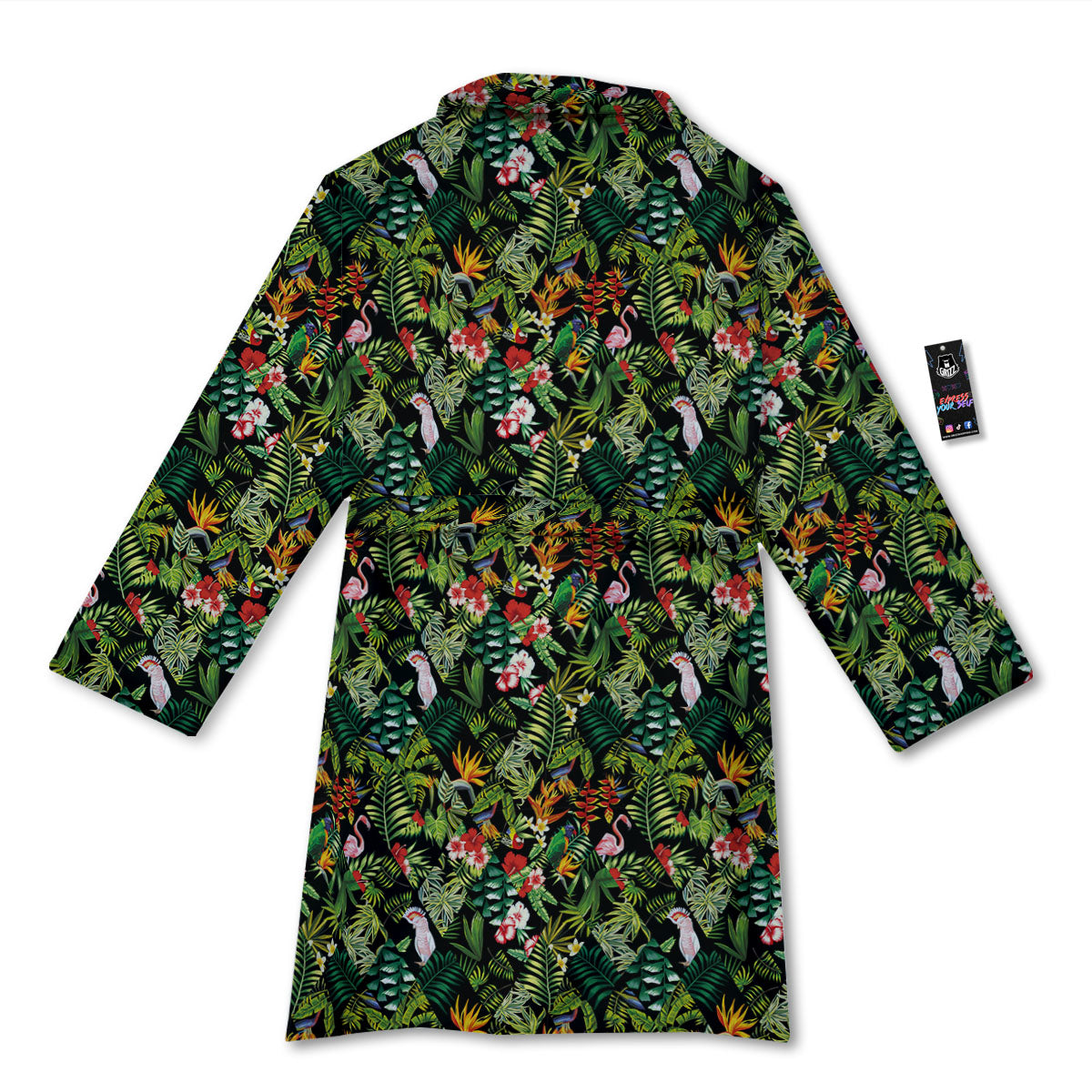 Patchwork Exotic Print Pattern Bathrobe-grizzshop