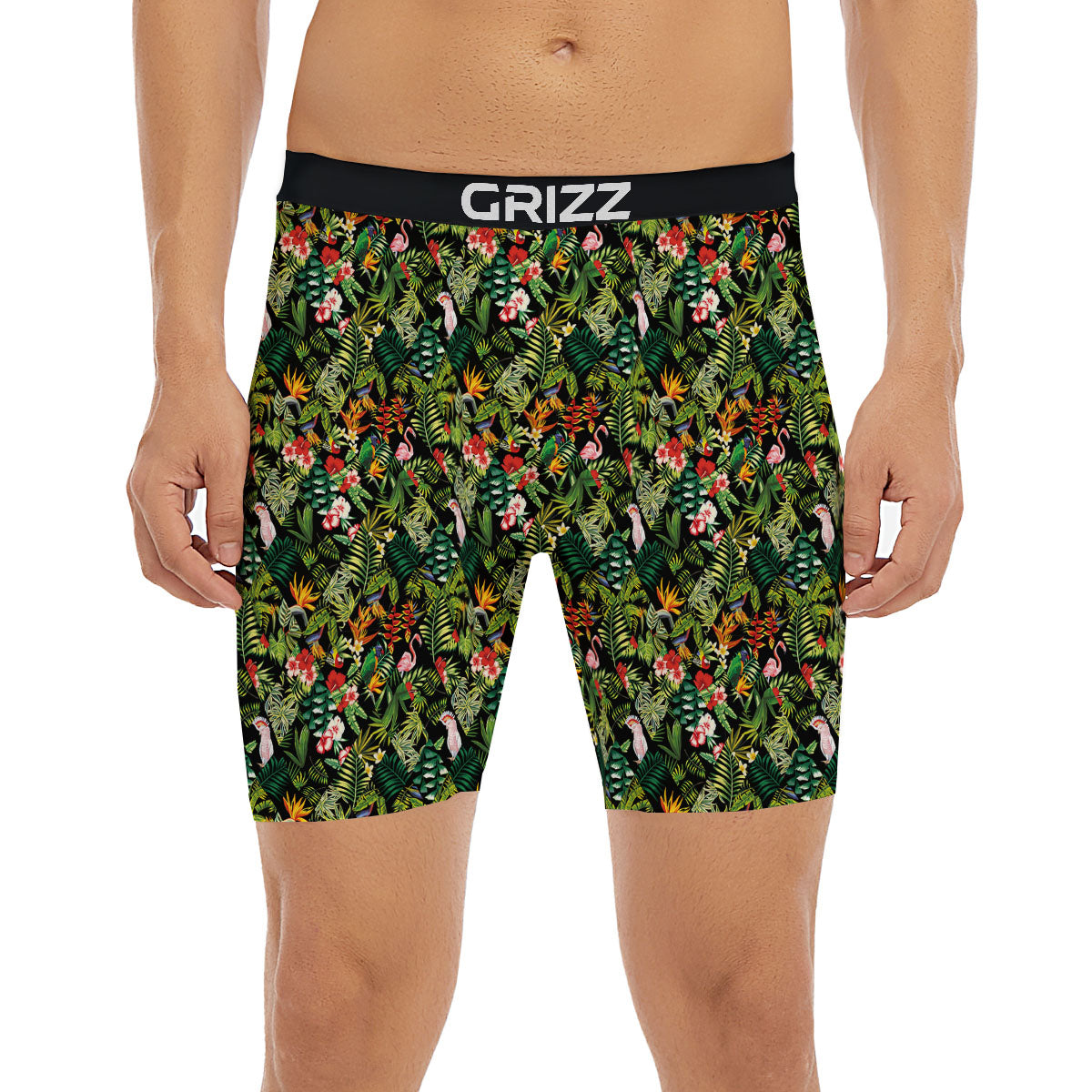 Patchwork Exotic Print Pattern Boxer Briefs-grizzshop