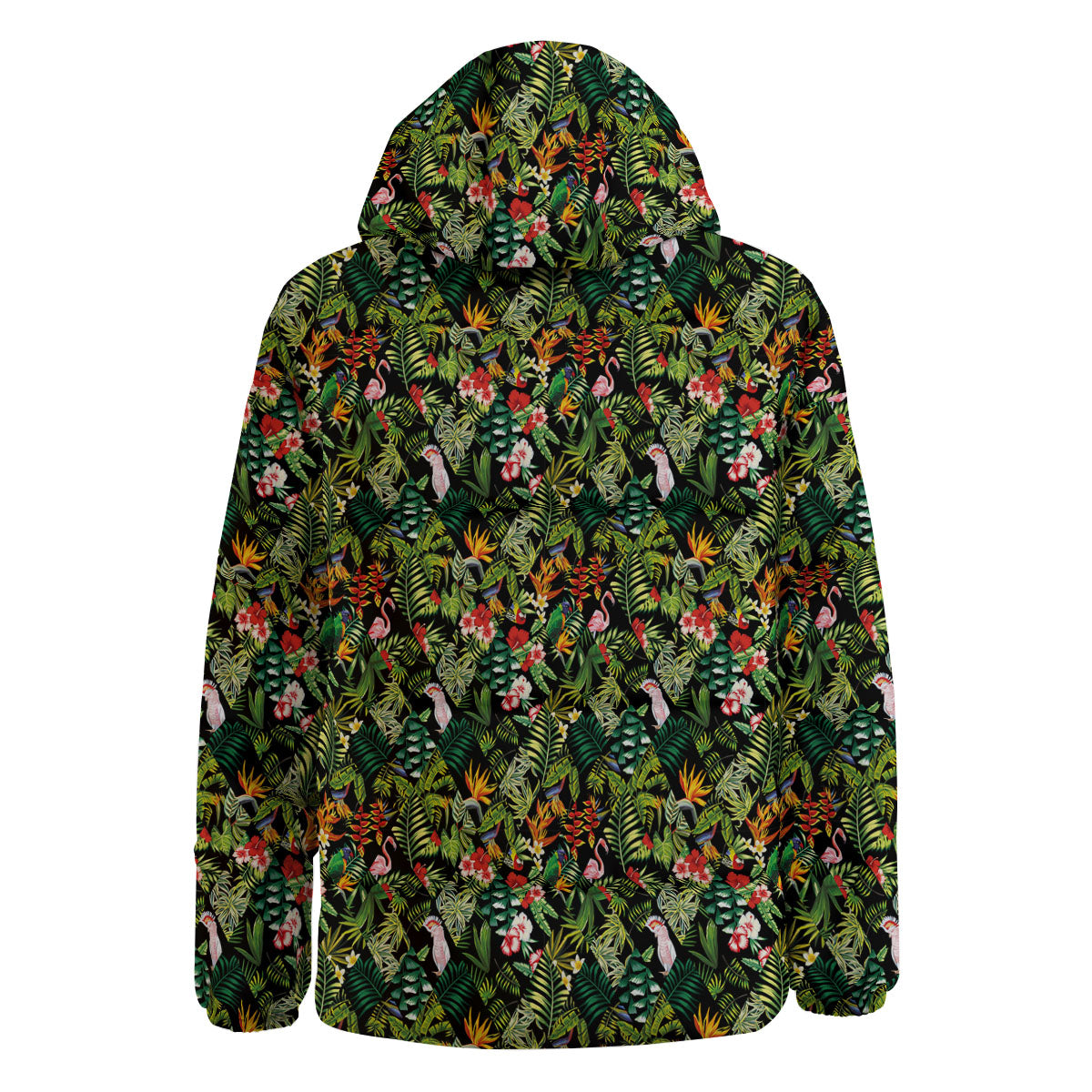 Patchwork Exotic Print Pattern Down Jacket-grizzshop