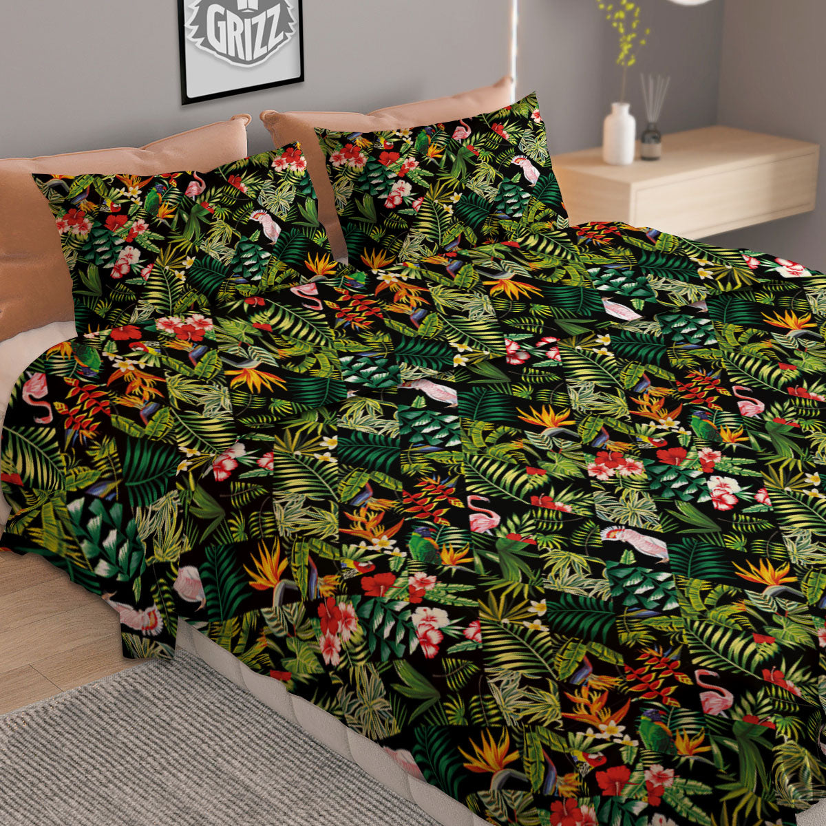 Patchwork Exotic Print Pattern Duvet Cover Bedding Set