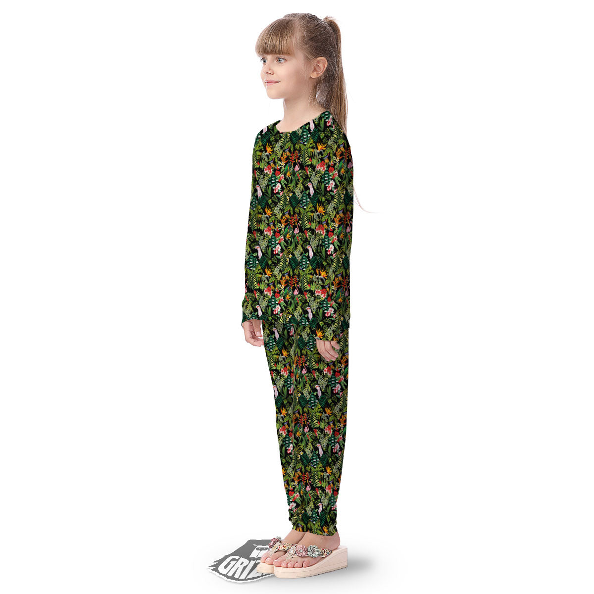 Patchwork Exotic Print Pattern Kid's Pajamas-grizzshop
