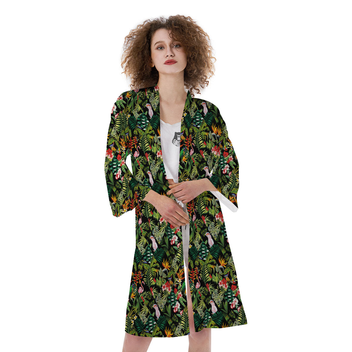 Patchwork Exotic Print Pattern Kimono-grizzshop