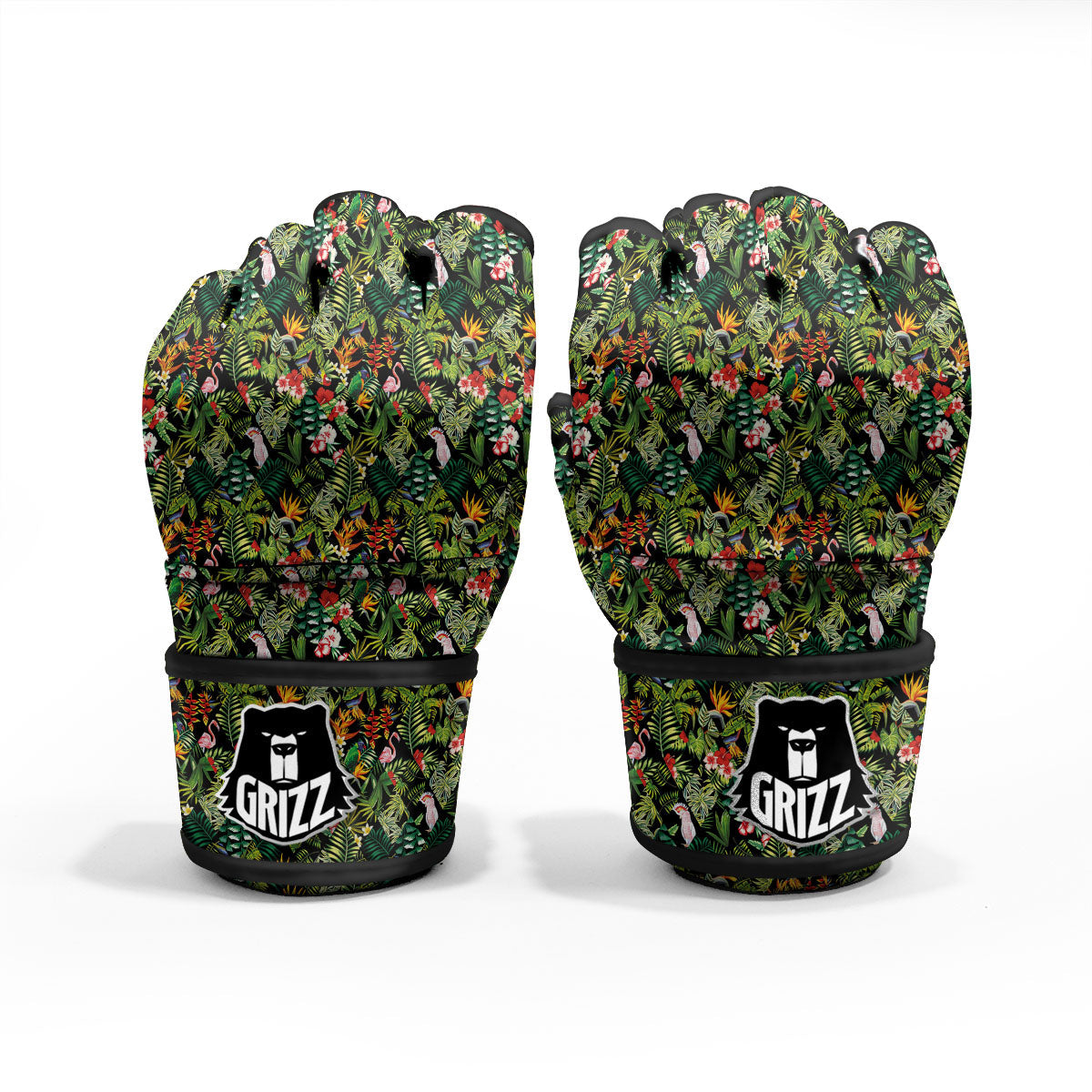 Patchwork Exotic Print Pattern MMA Gloves-grizzshop