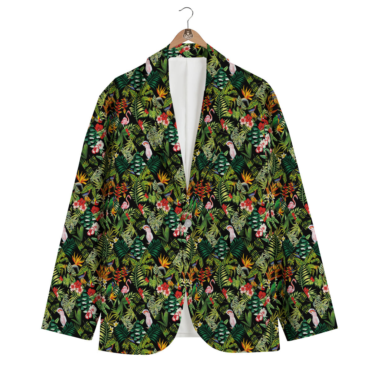 Patchwork Exotic Print Pattern Men's Blazer-grizzshop