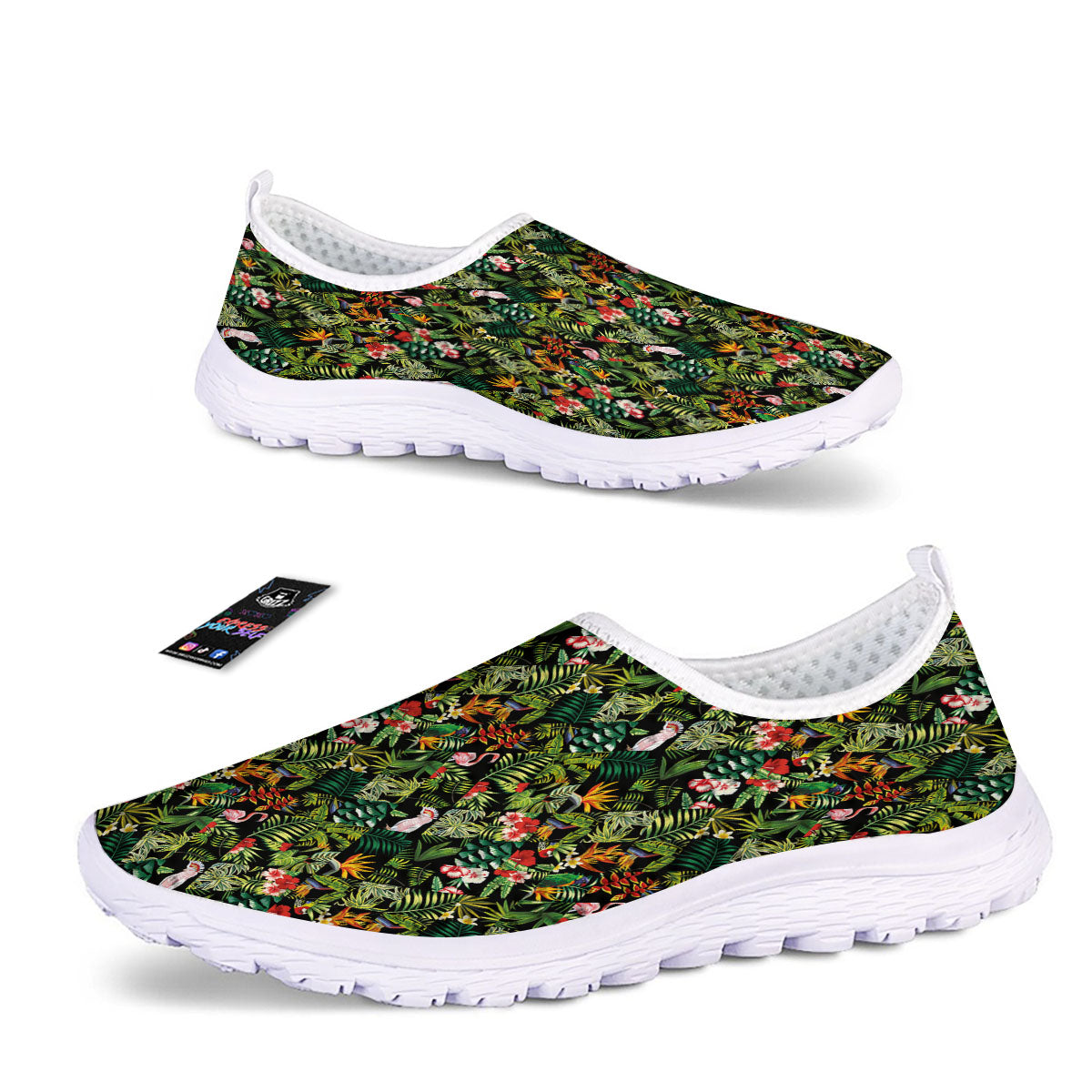 Patchwork Exotic Print Pattern Nurse Shoes-grizzshop