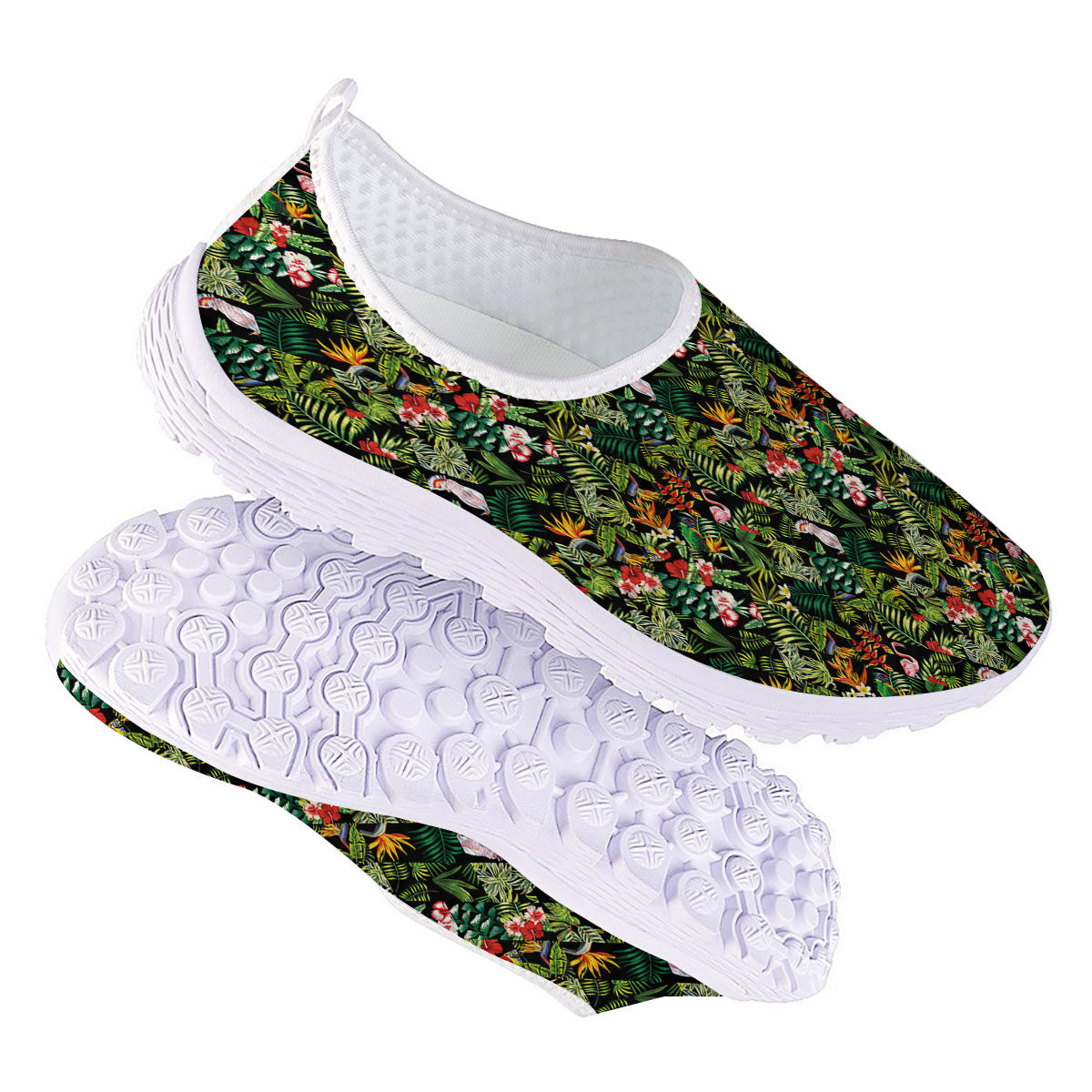 Patchwork Exotic Print Pattern Nurse Shoes-grizzshop
