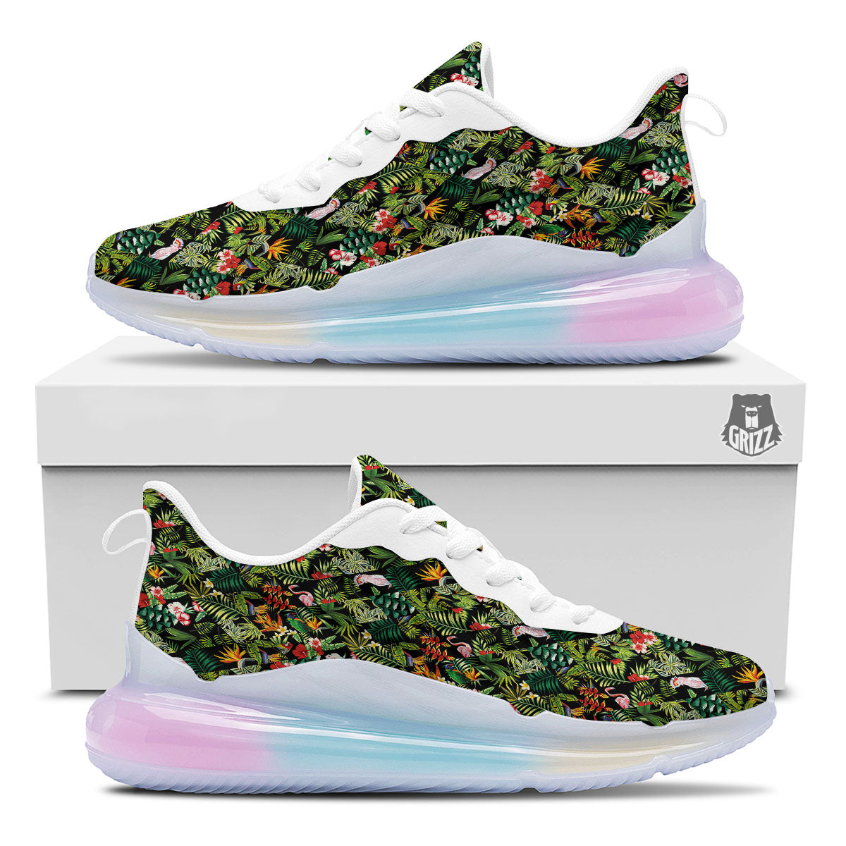 Patchwork Exotic Print Pattern Running Sneakers-grizzshop