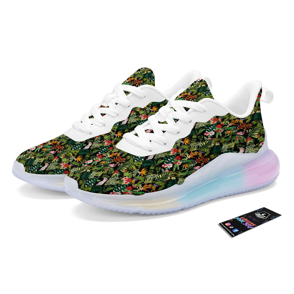Patchwork Exotic Print Pattern Running Sneakers-grizzshop
