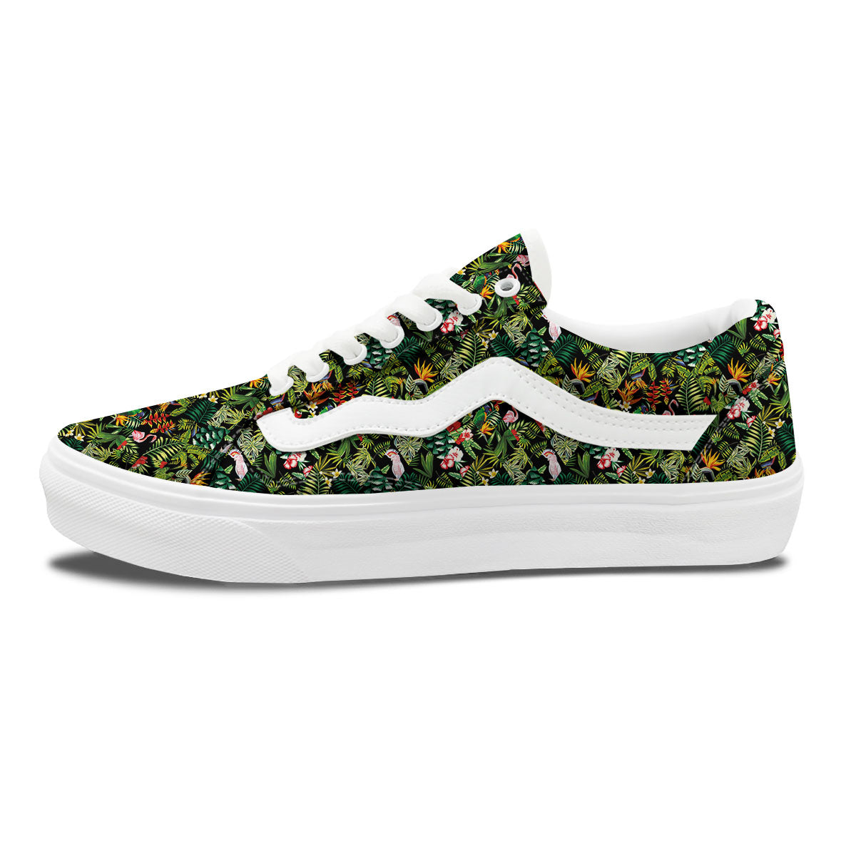 Patchwork Exotic Print Pattern Skate Shoes-grizzshop