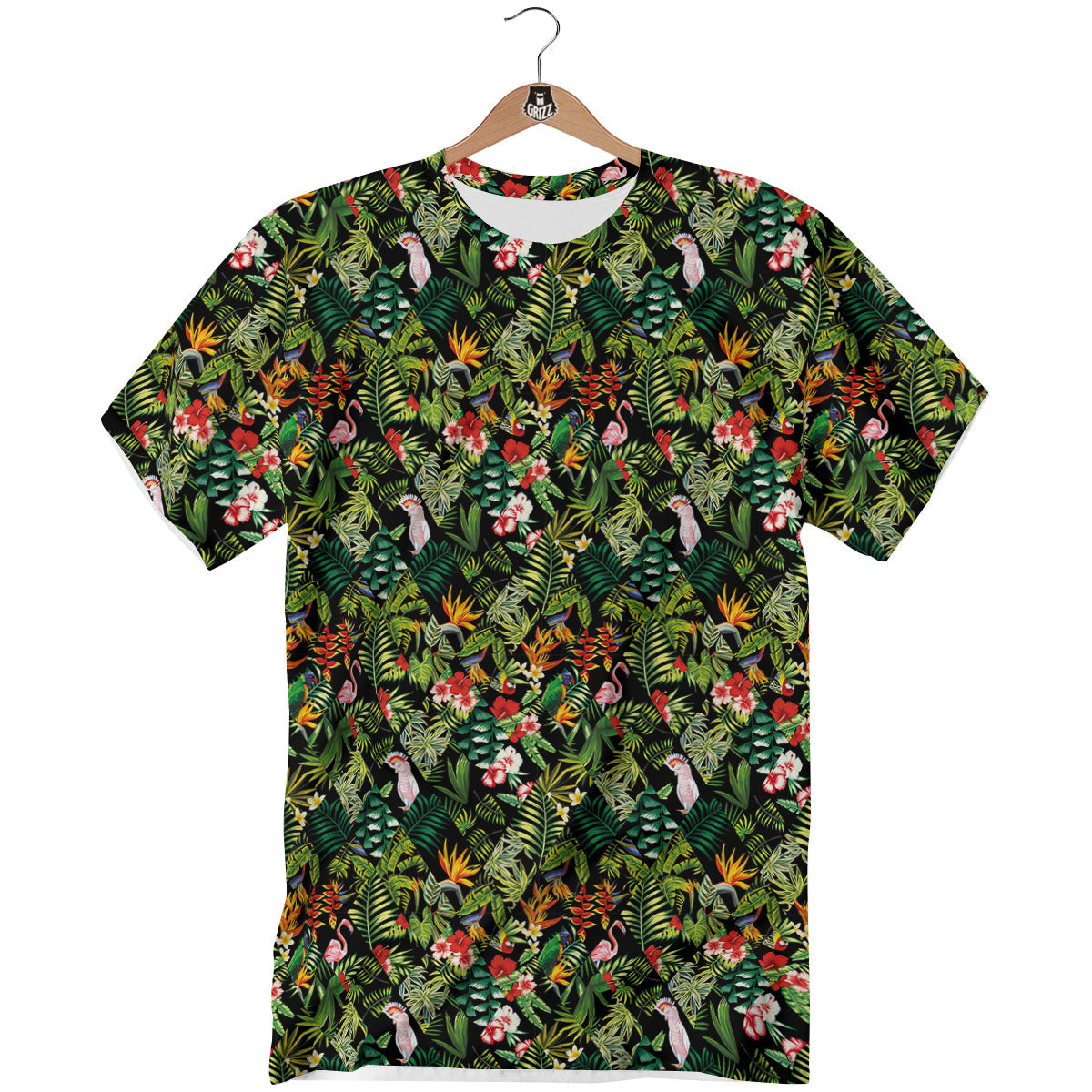 Patchwork Exotic Print Pattern T-Shirt-grizzshop
