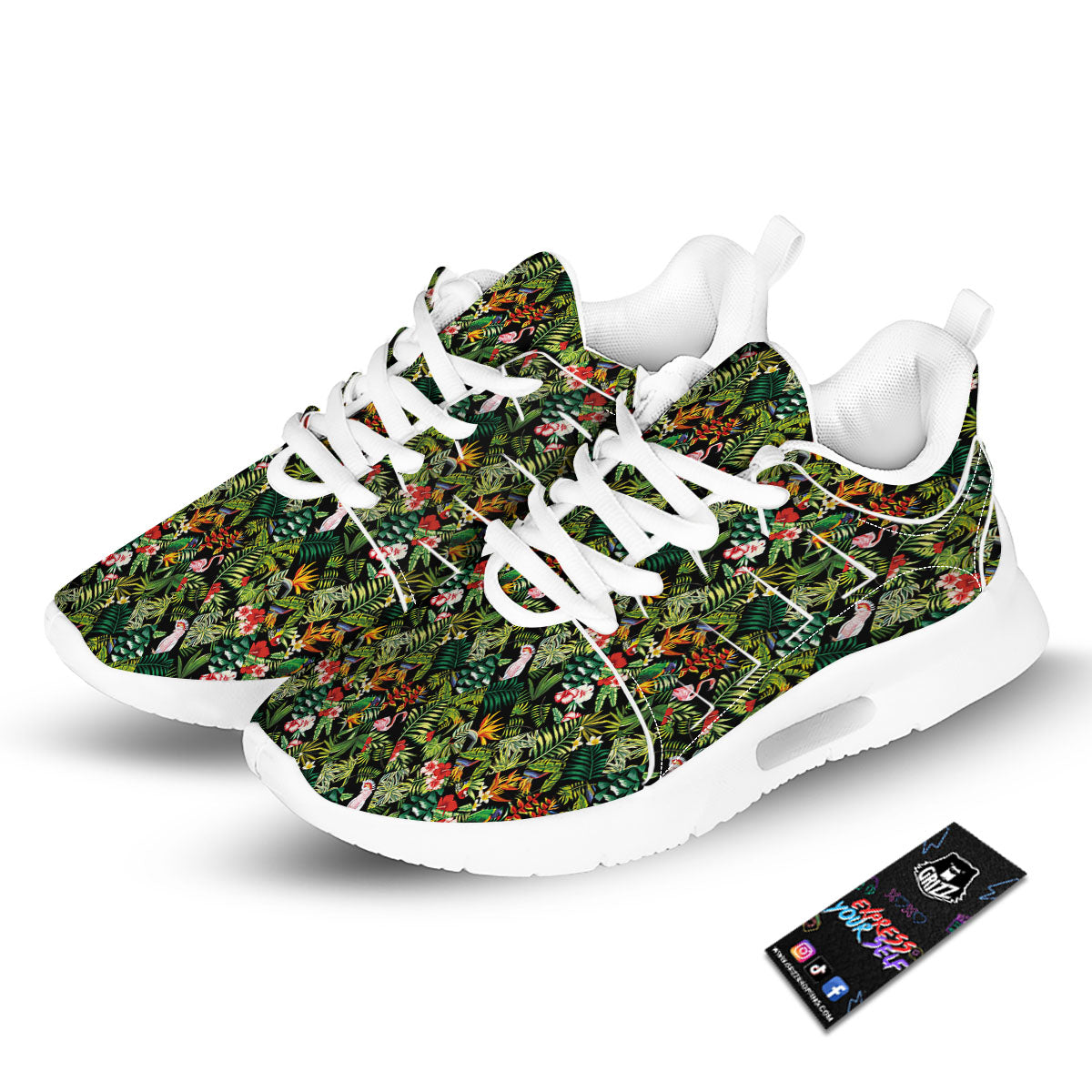 Patchwork Exotic Print Pattern Tennis Shoes-grizzshop