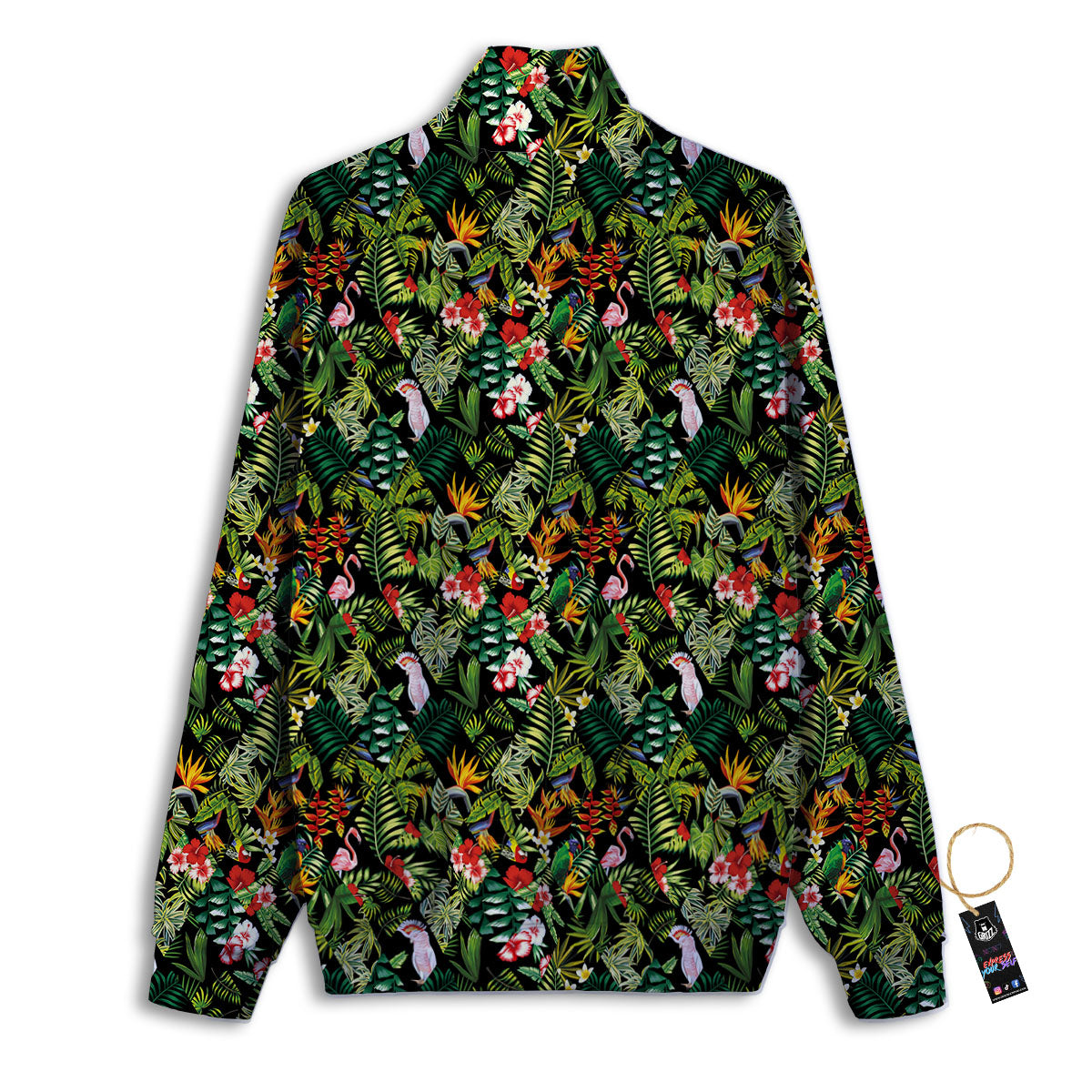 Patchwork Exotic Print Pattern Track Jacket-grizzshop
