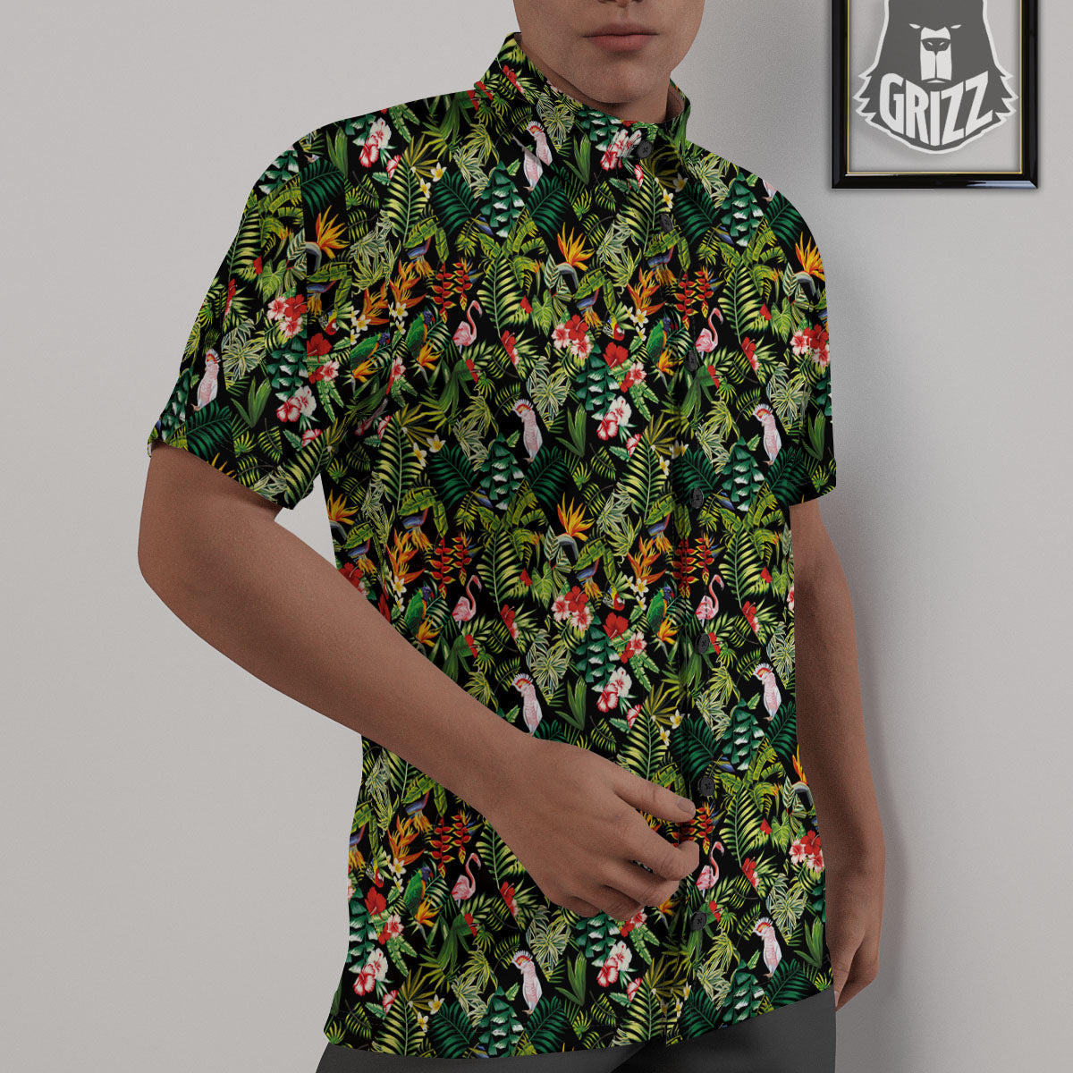 Patchwork Exotic Print Pattern Untucked Shirts-grizzshop