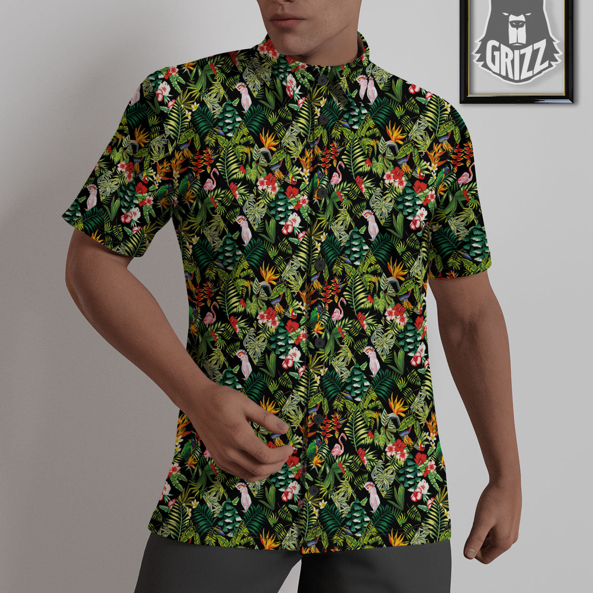 Patchwork Exotic Print Pattern Untucked Shirts-grizzshop