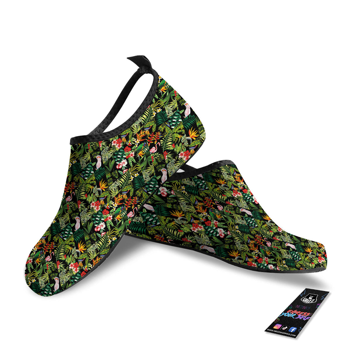 Patchwork Exotic Print Pattern Water Shoes-grizzshop