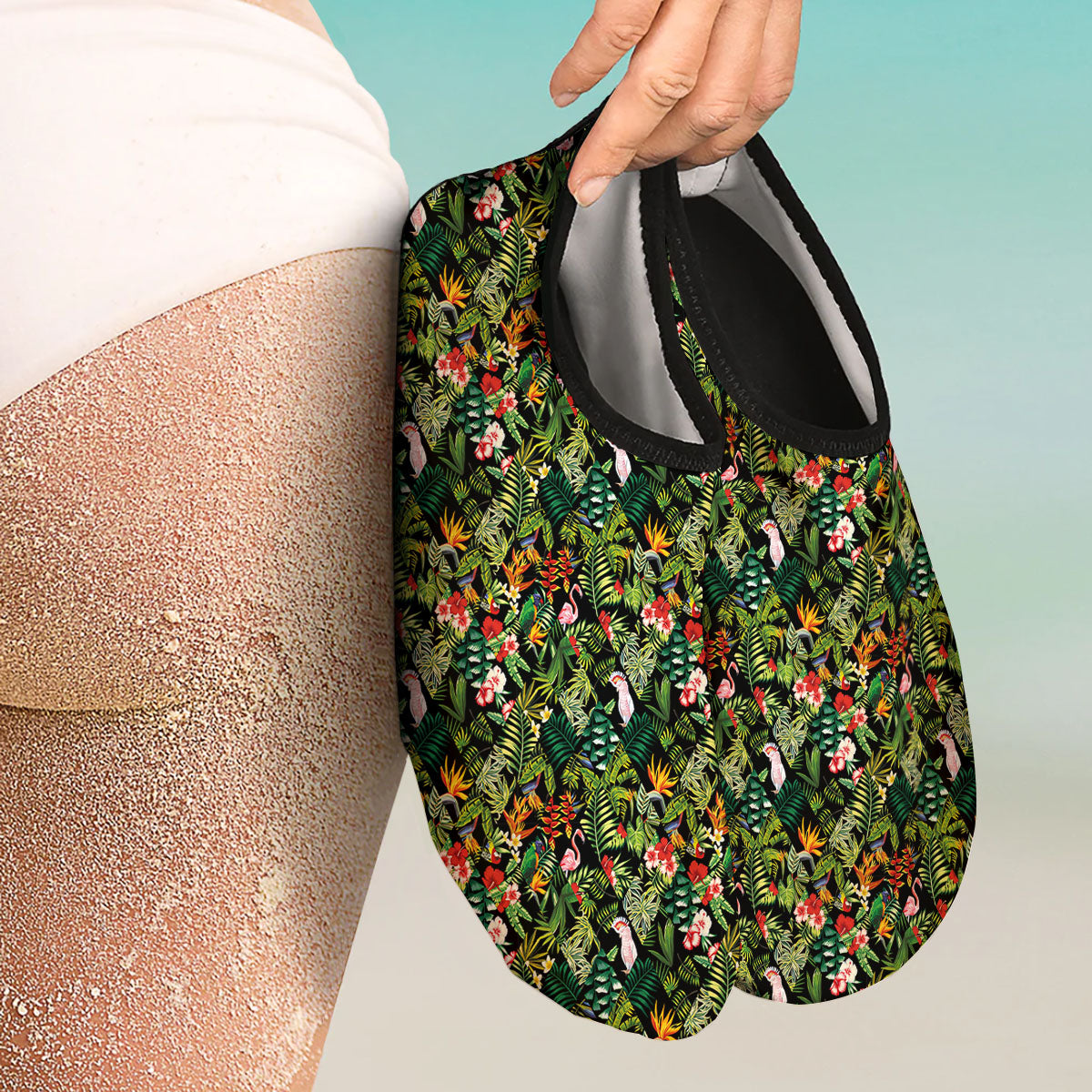 Patchwork Exotic Print Pattern Water Shoes-grizzshop