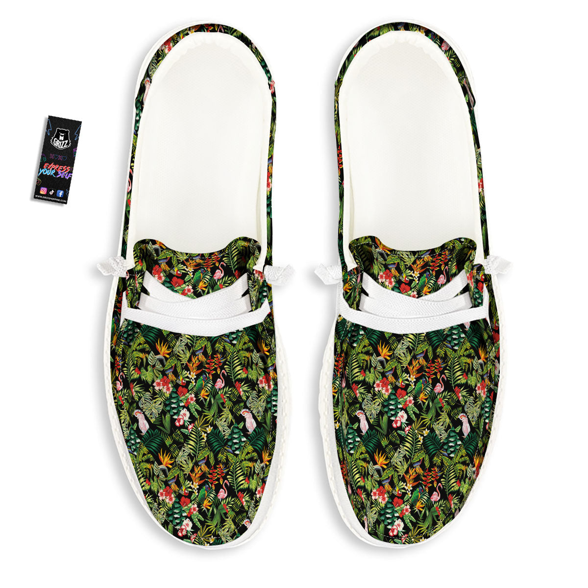 Patchwork Exotic Print Pattern White Loafers-grizzshop