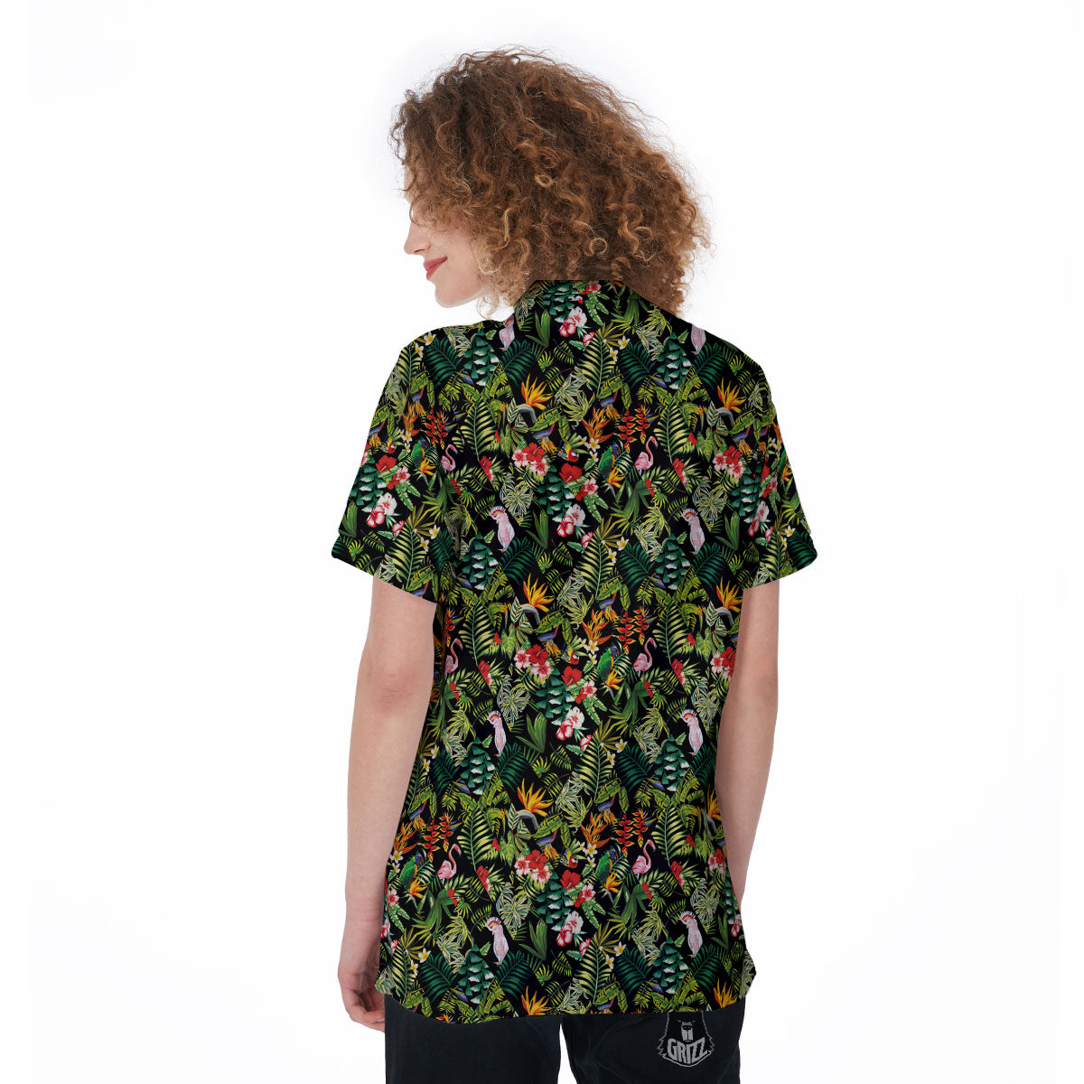 Patchwork Exotic Print Pattern Women's Golf Shirts-grizzshop