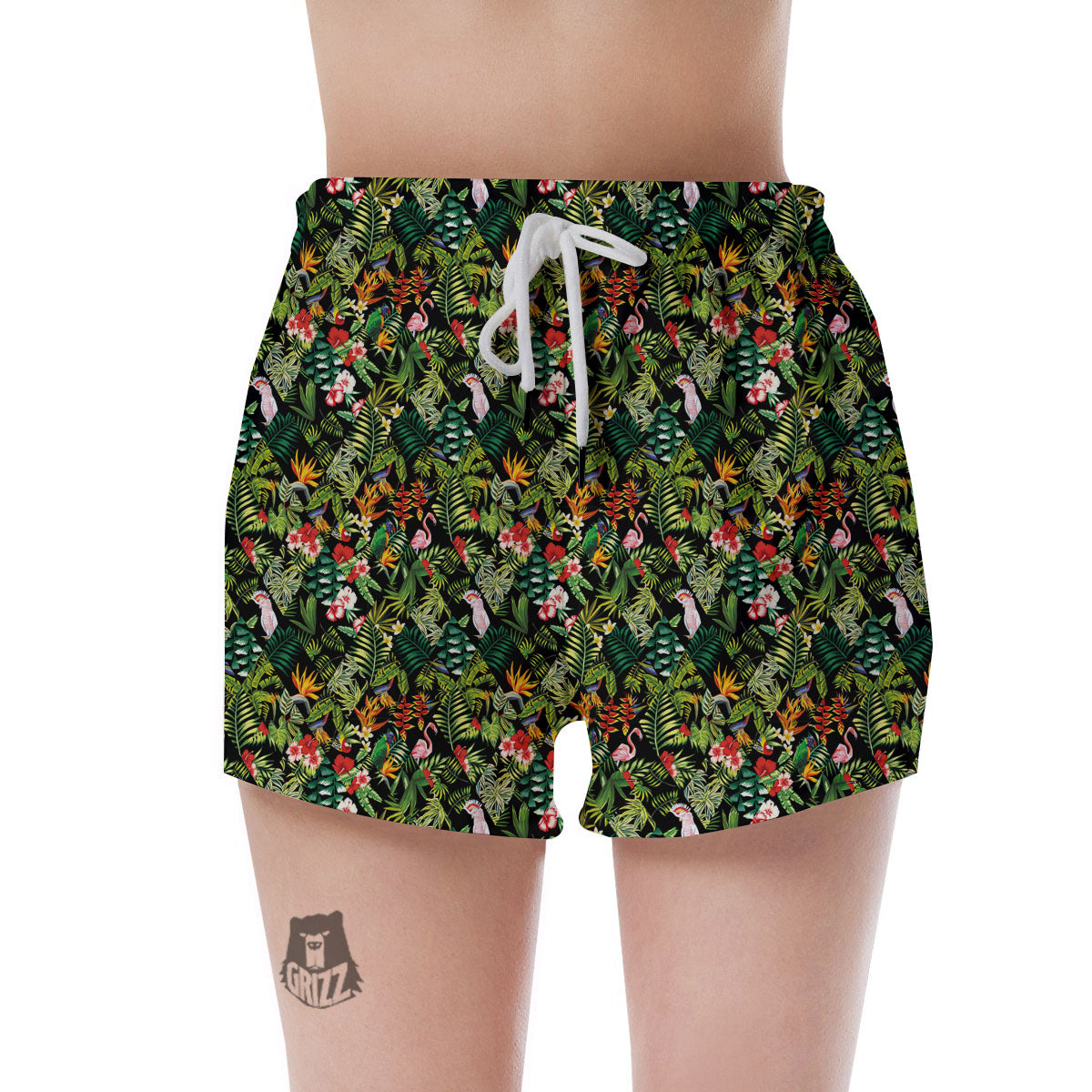 Patchwork Exotic Print Pattern Women's Shorts-grizzshop