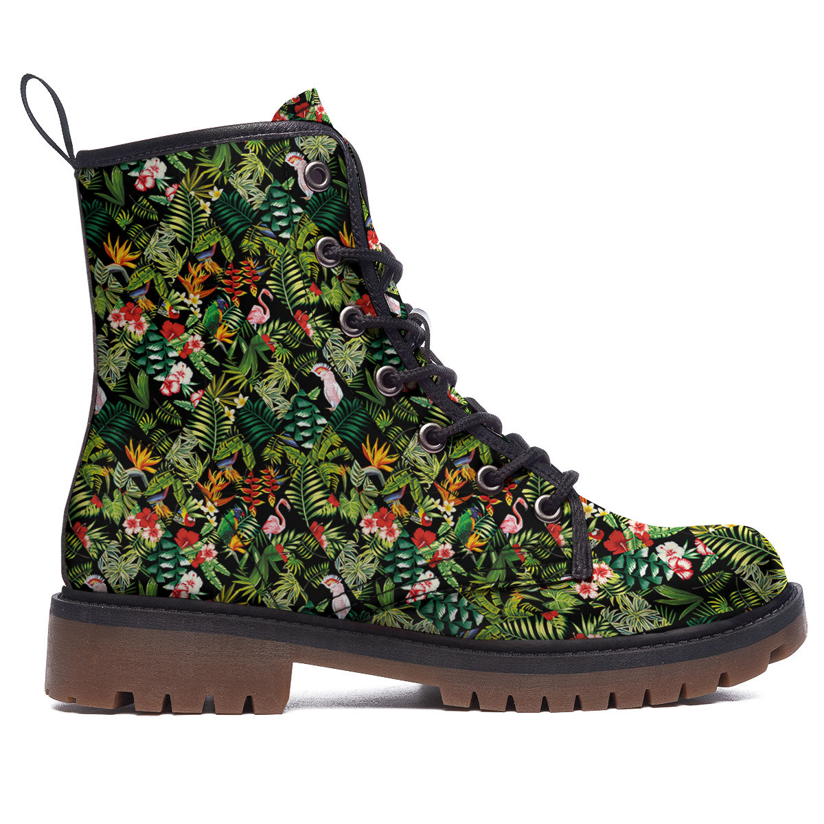 Patchwork Exotic Print Pattern Work Boots-grizzshop