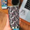 Patchwork Floral Black Pink Print Pattern Tumbler-grizzshop