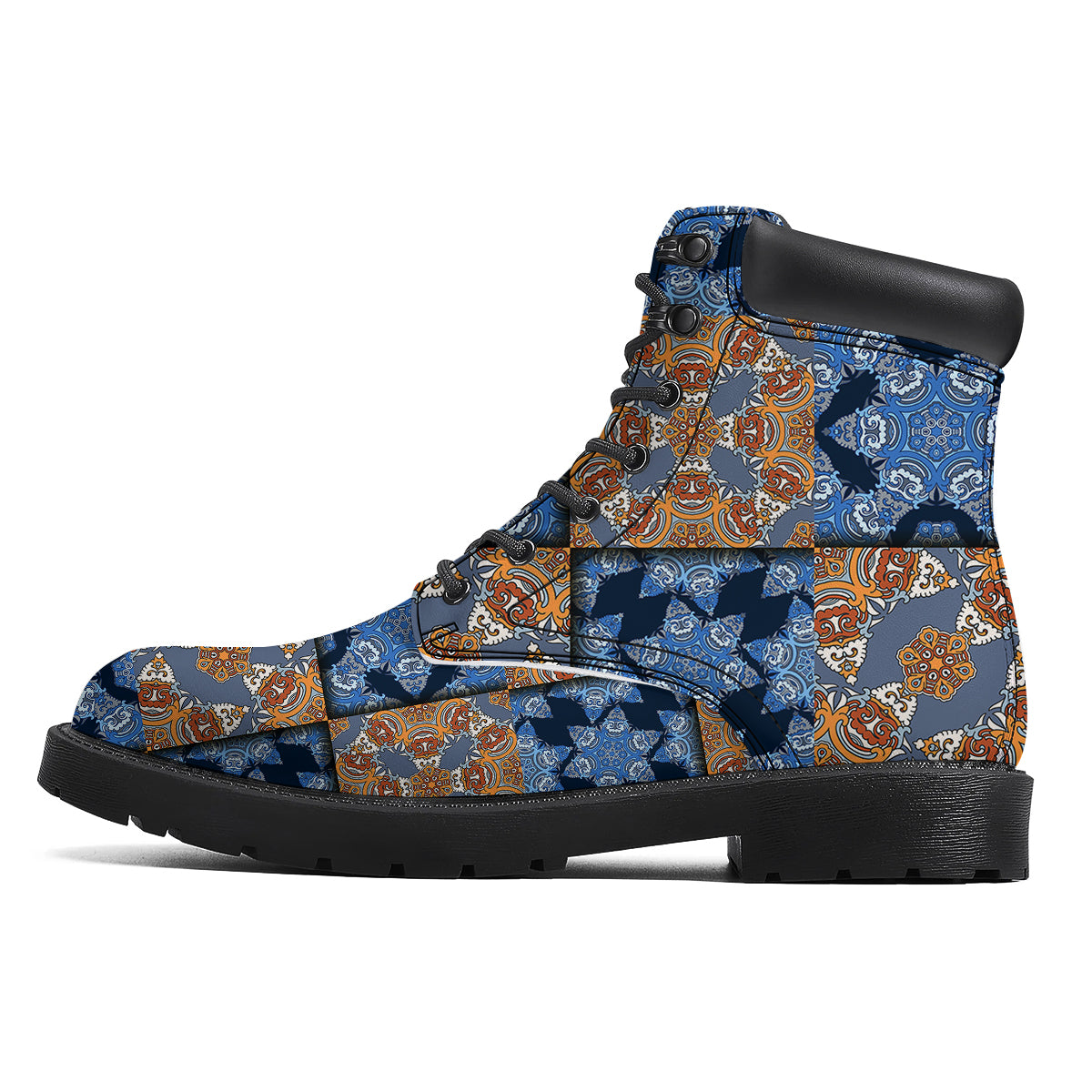 Patchwork Floral Vintage Print Pattern Boots-grizzshop