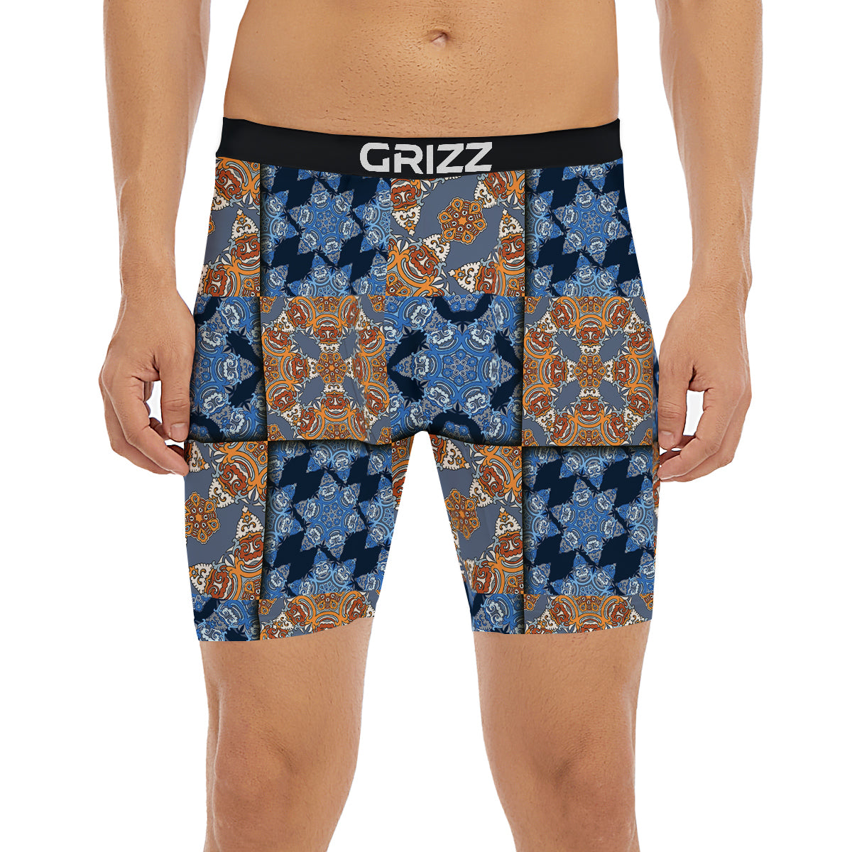 Patchwork Floral Vintage Print Pattern Boxer Briefs-grizzshop