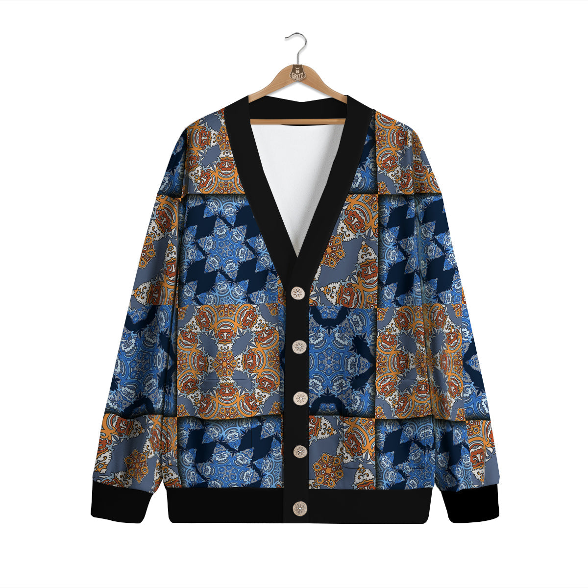 Patchwork Floral Vintage Print Pattern Cardigan-grizzshop