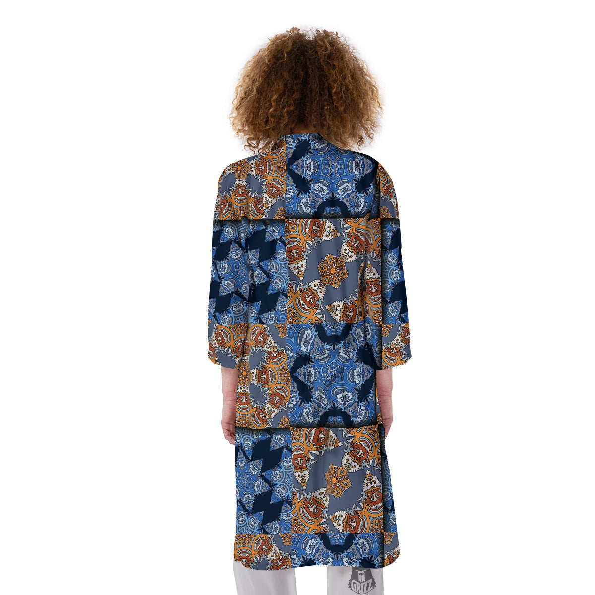Patchwork Floral Vintage Print Pattern Kimono-grizzshop