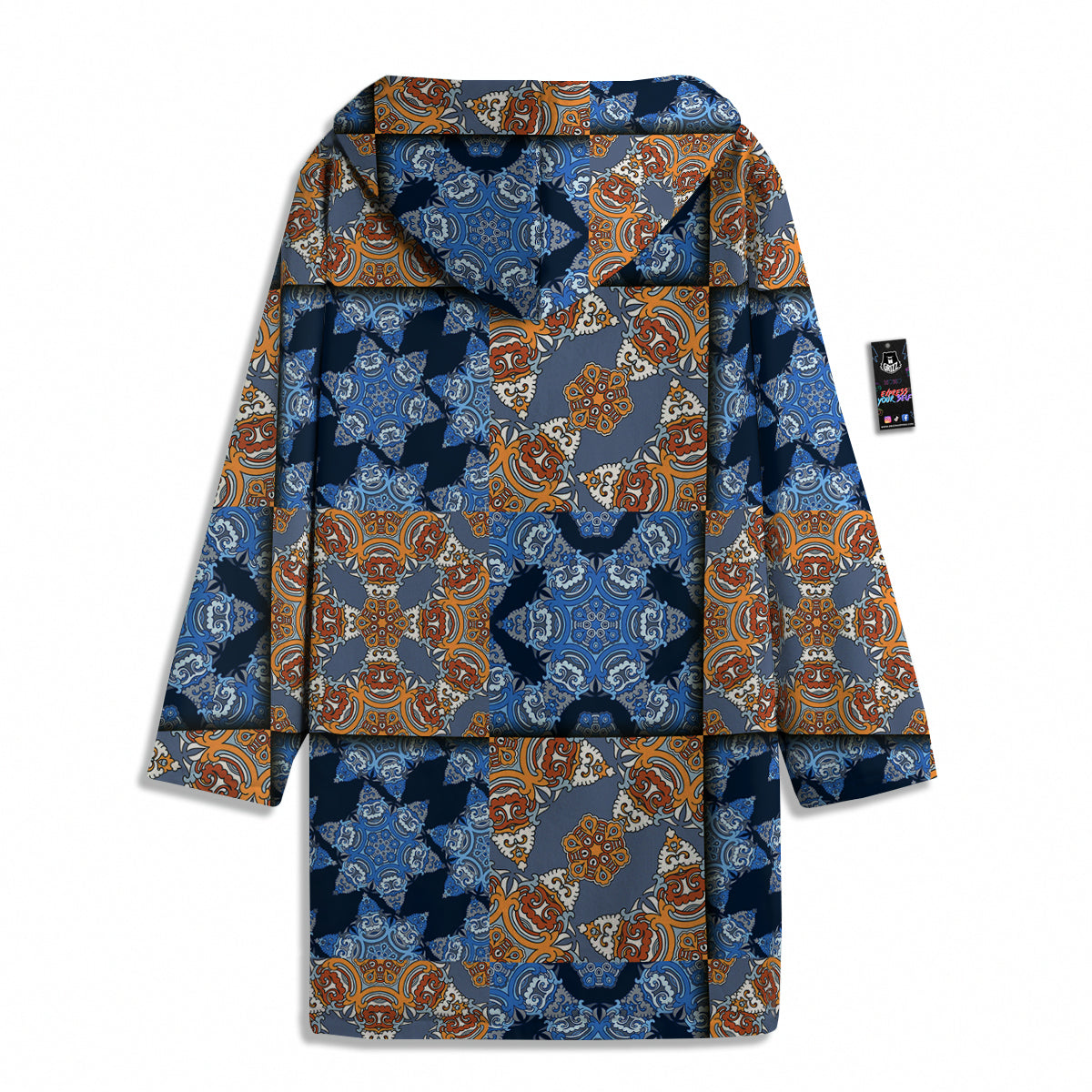 Patchwork Floral Vintage Print Pattern Men's Windbreaker Jacket-grizzshop