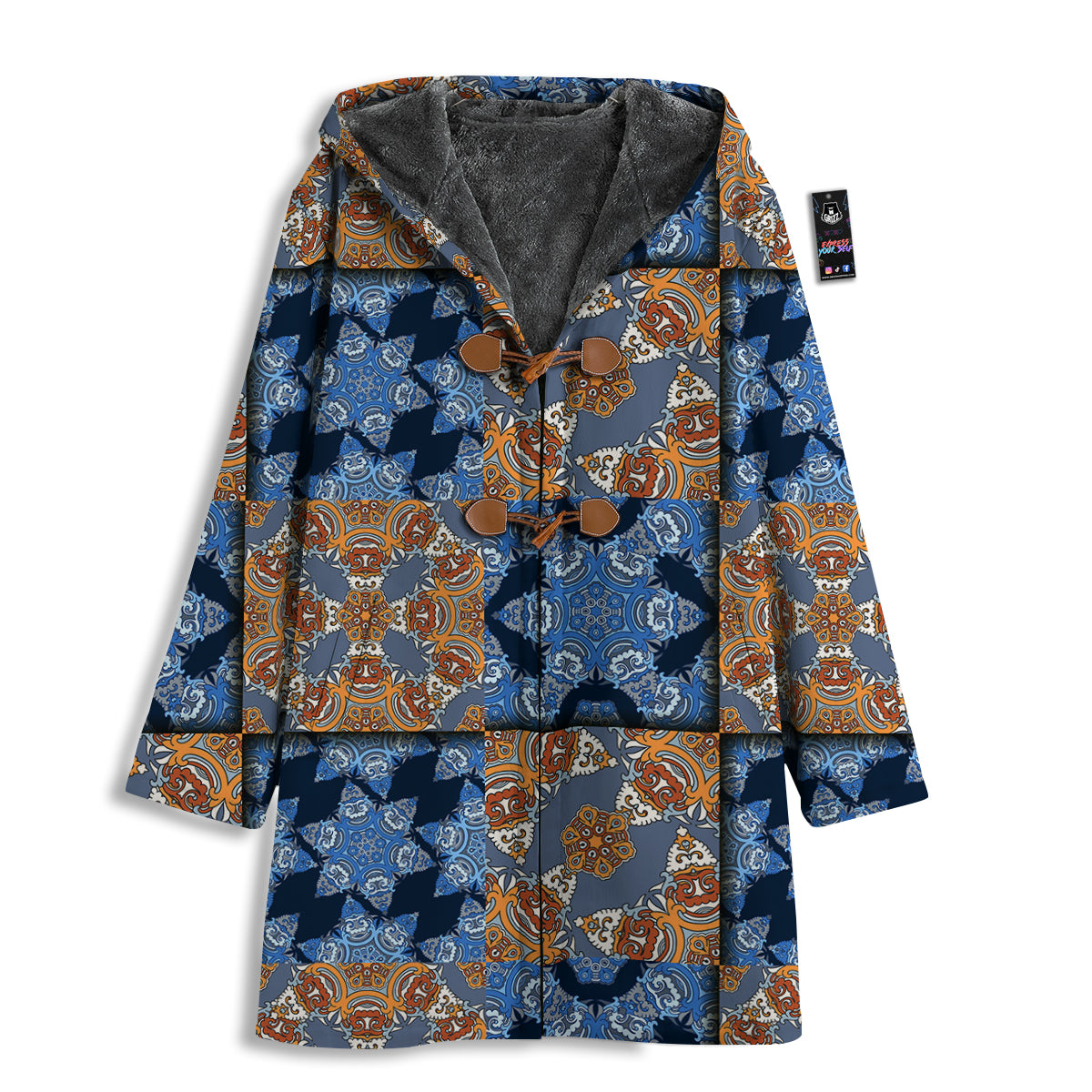 Patchwork Floral Vintage Print Pattern Men's Windbreaker Jacket-grizzshop