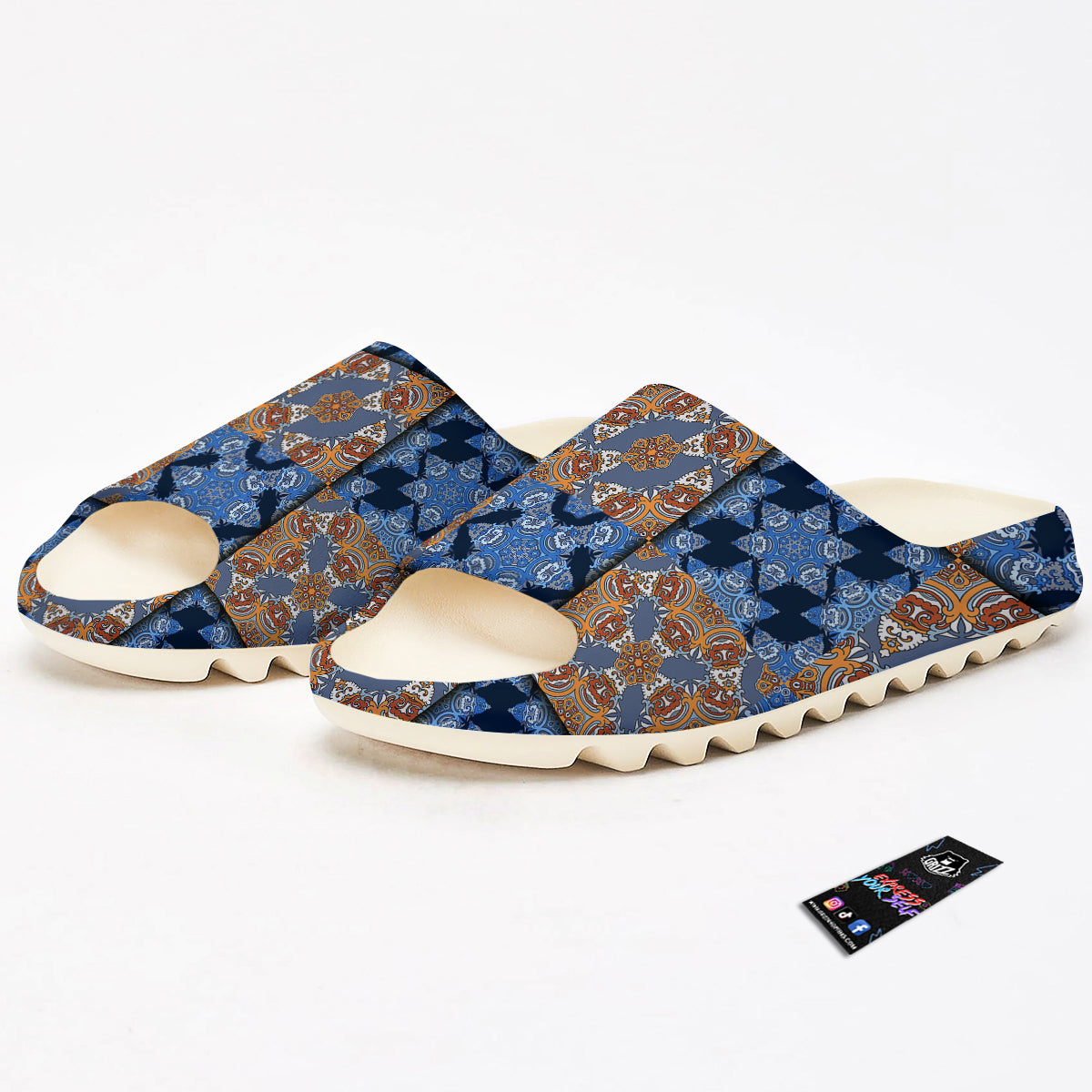 Patchwork Floral Vintage Print Pattern Sandals-grizzshop