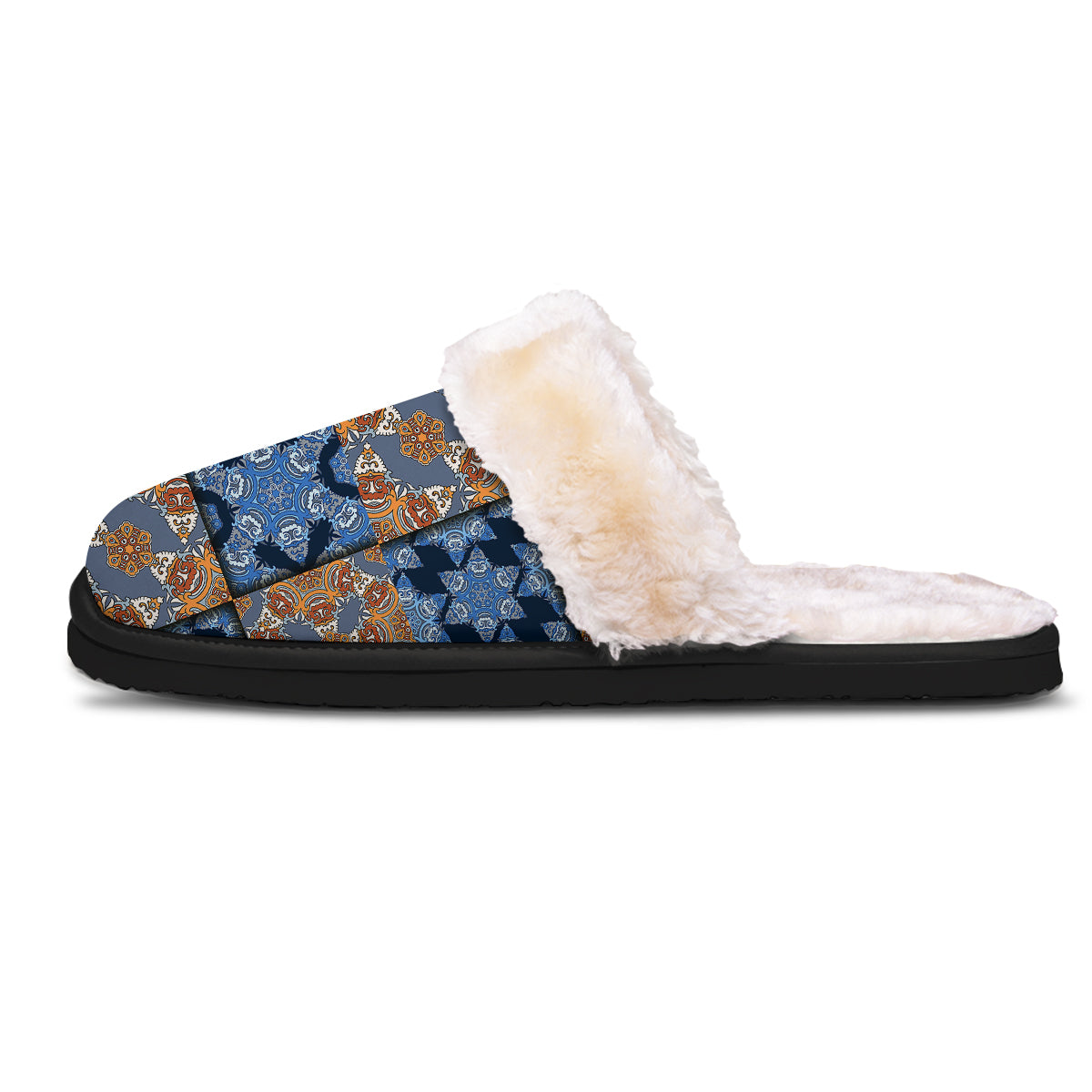 Patchwork Floral Vintage Print Pattern Slippers-grizzshop