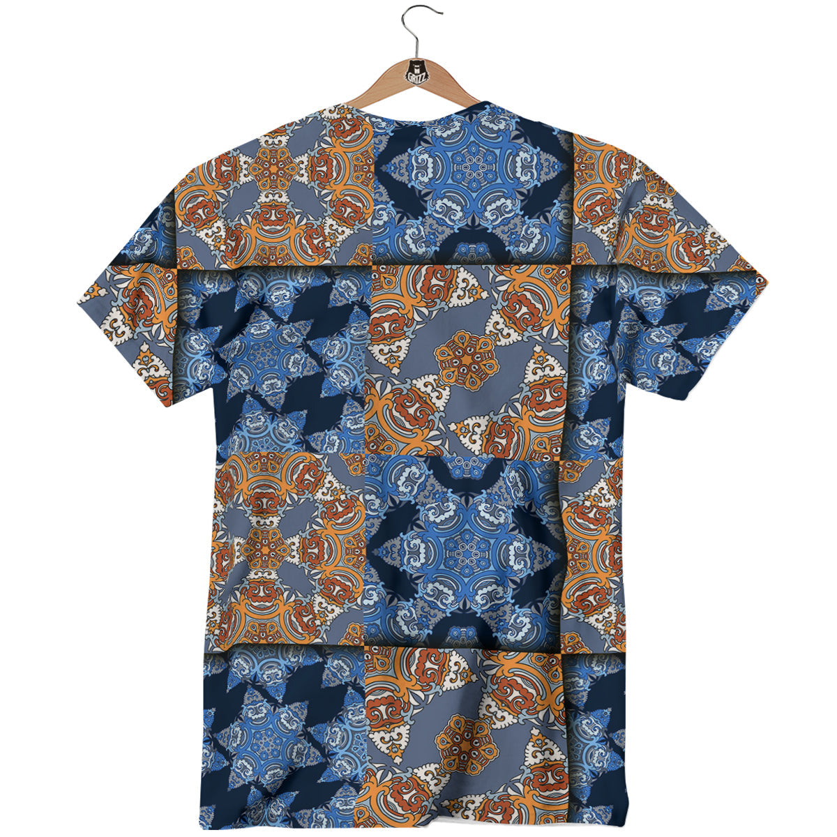 Patchwork Floral Vintage Print Pattern T-Shirt-grizzshop