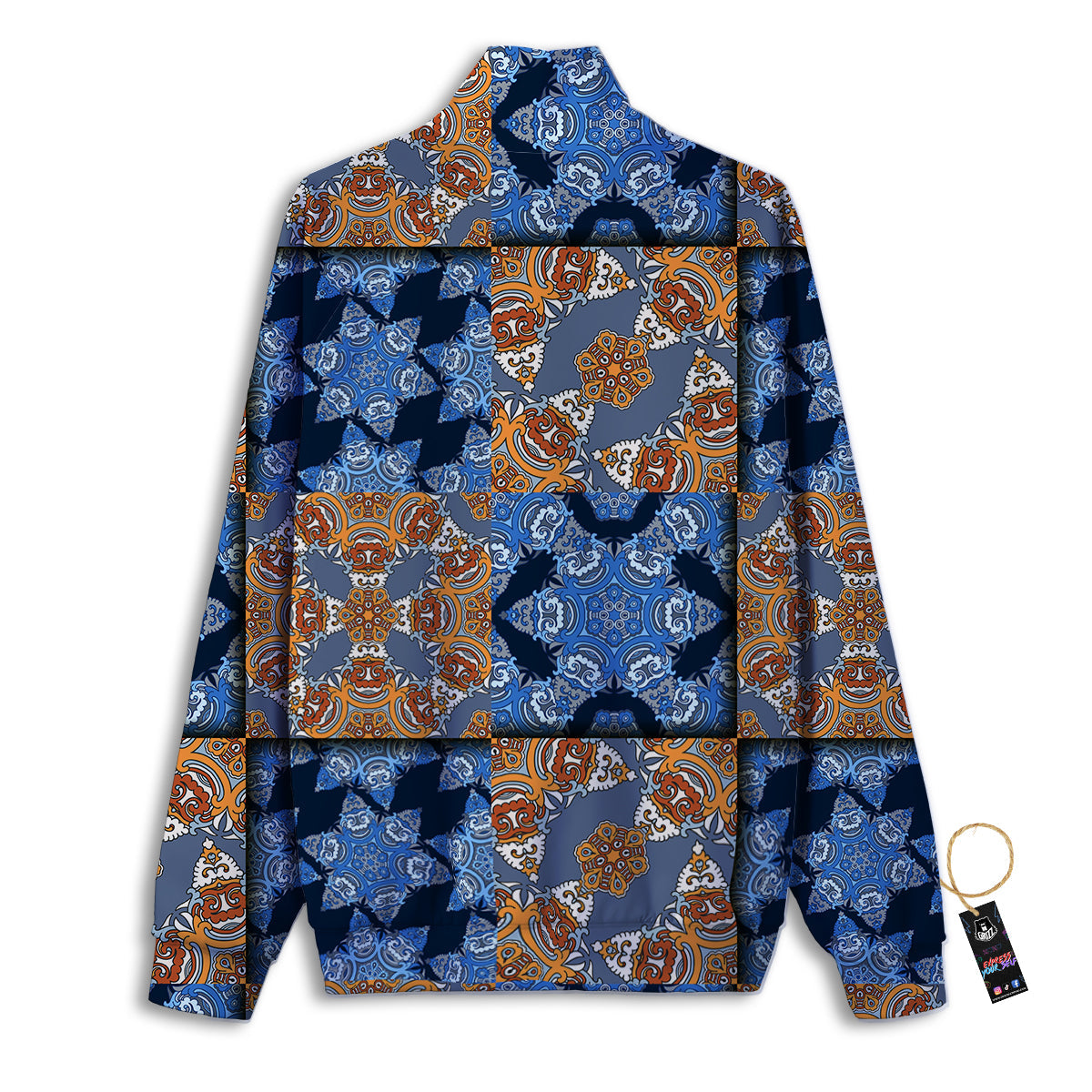 Patchwork Floral Vintage Print Pattern Track Jacket-grizzshop
