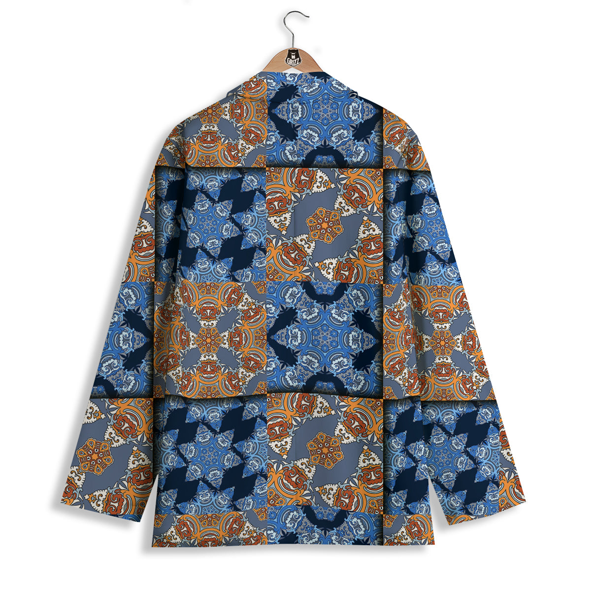 Patchwork Floral Vintage Print Pattern Women's Blazer-grizzshop