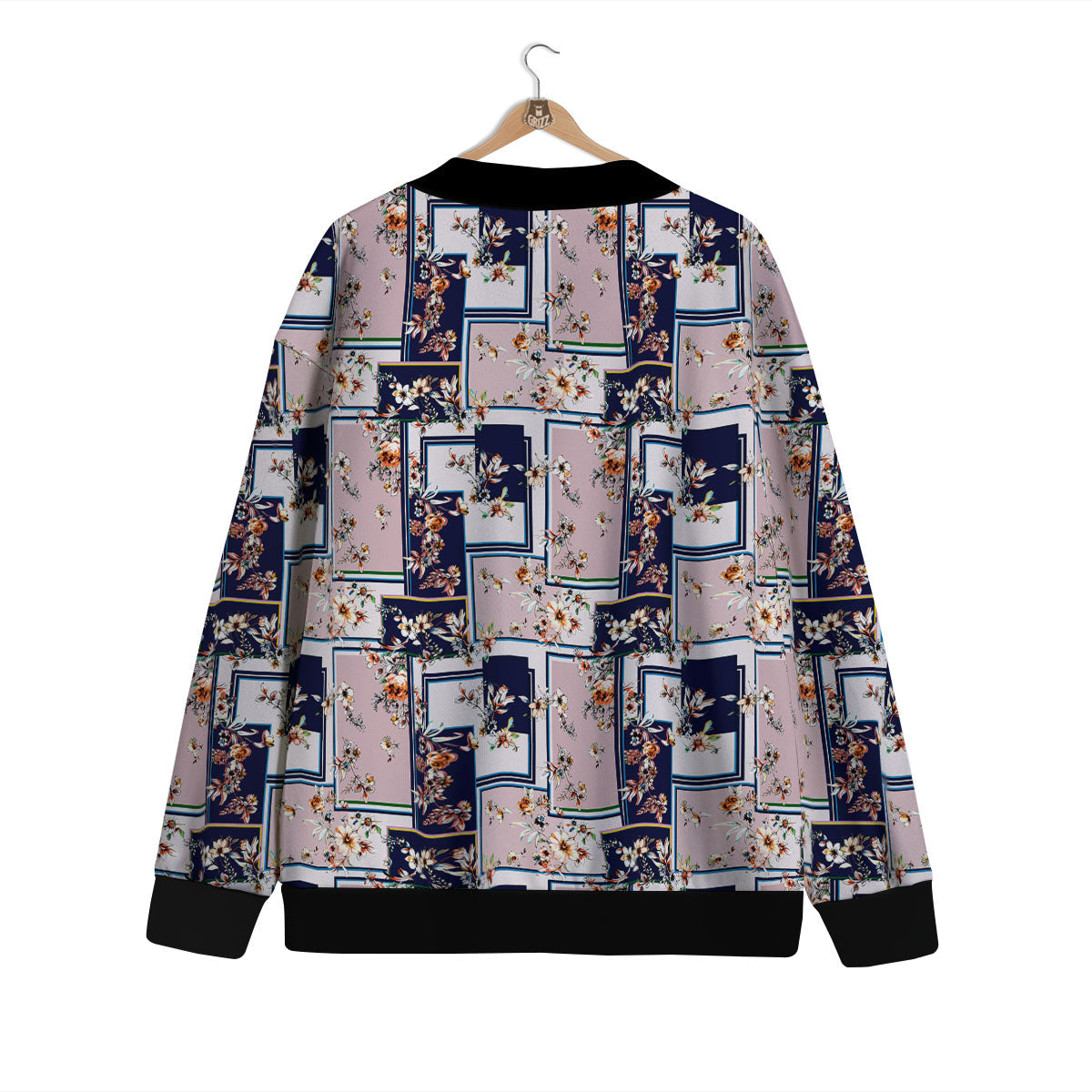 Patchwork Flower Vintage Print Pattern Cardigan-grizzshop