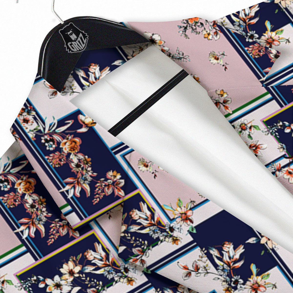 Patchwork Flower Vintage Print Pattern Men's Sport Coat-grizzshop