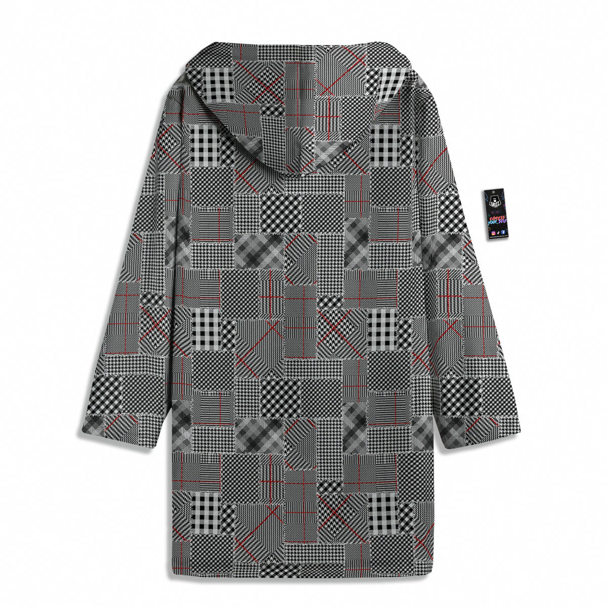 Patchwork Glen Plaid Print Pattern Men's Windbreaker Jacket-grizzshop