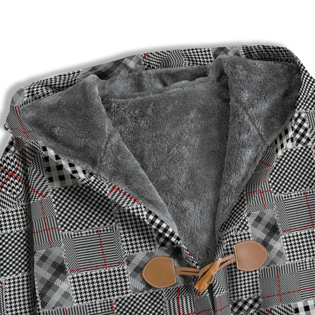 Patchwork Glen Plaid Print Pattern Men's Windbreaker Jacket-grizzshop