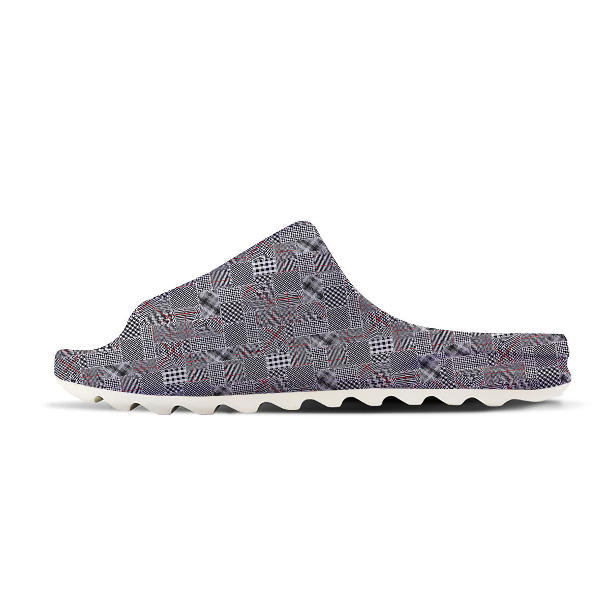 Patchwork Glen Plaid Print Pattern Sandals-grizzshop