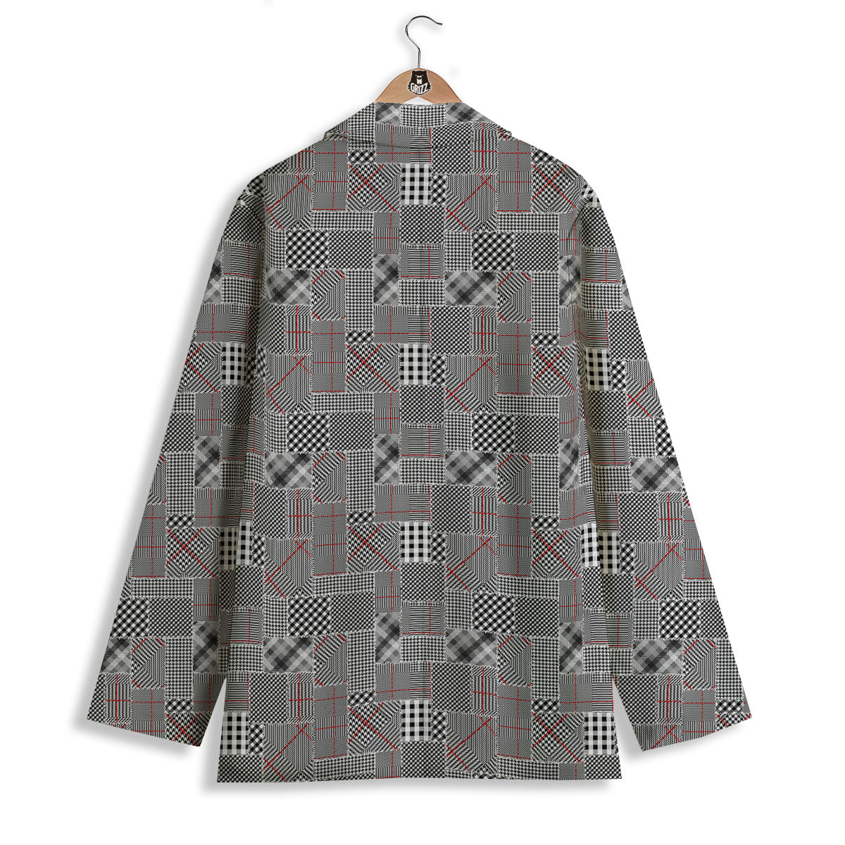 Patchwork Glen Plaid Print Pattern Women's Blazer-grizzshop