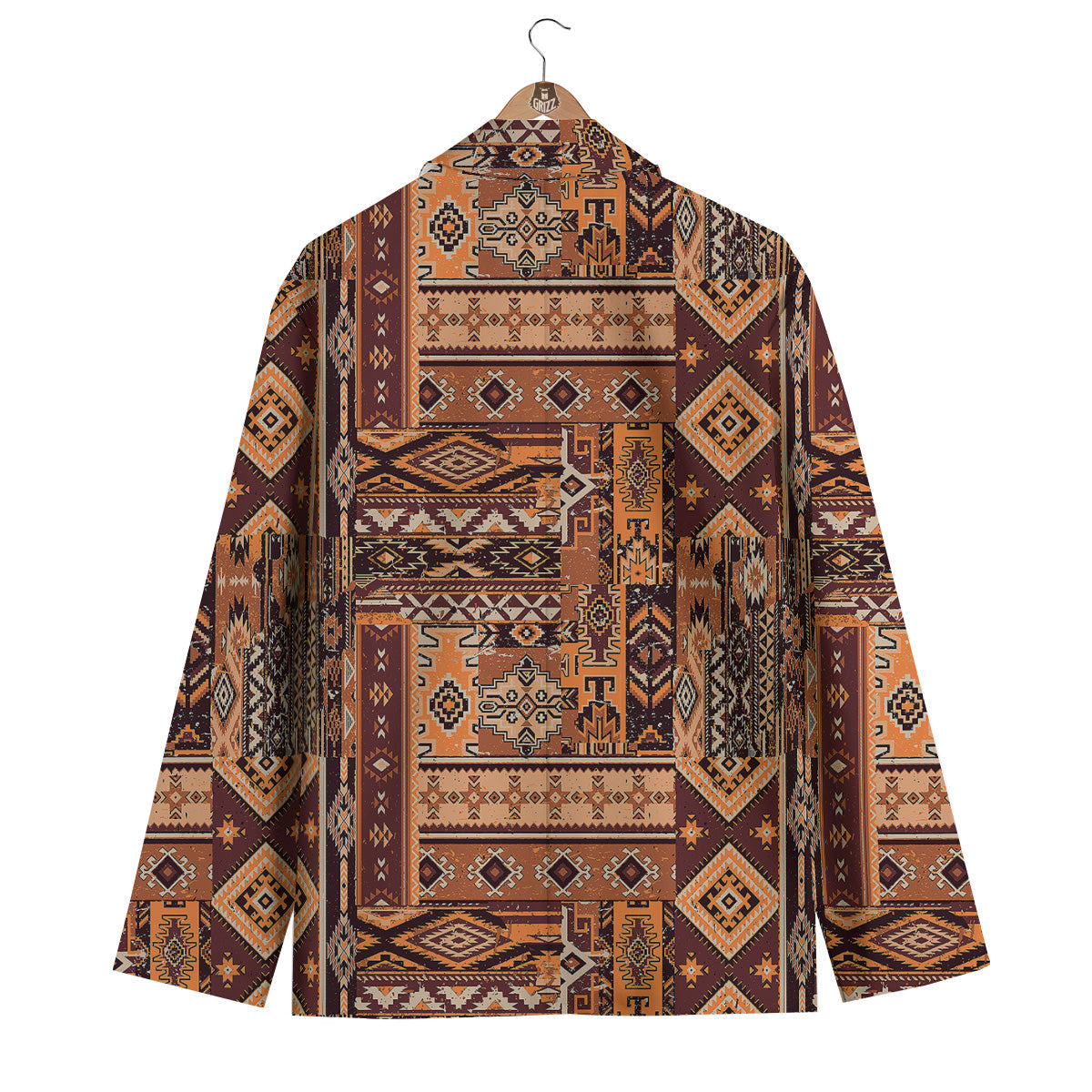 Patchwork Grunge Native American Print Pattern Men's Blazer-grizzshop