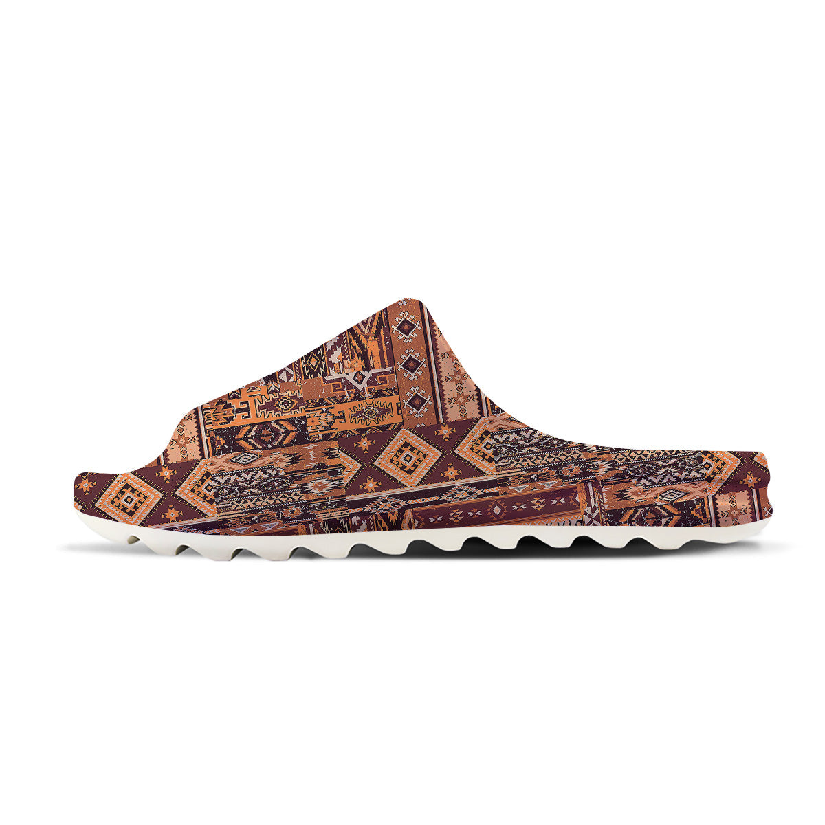 Patchwork Grunge Native American Print Pattern Sandals-grizzshop