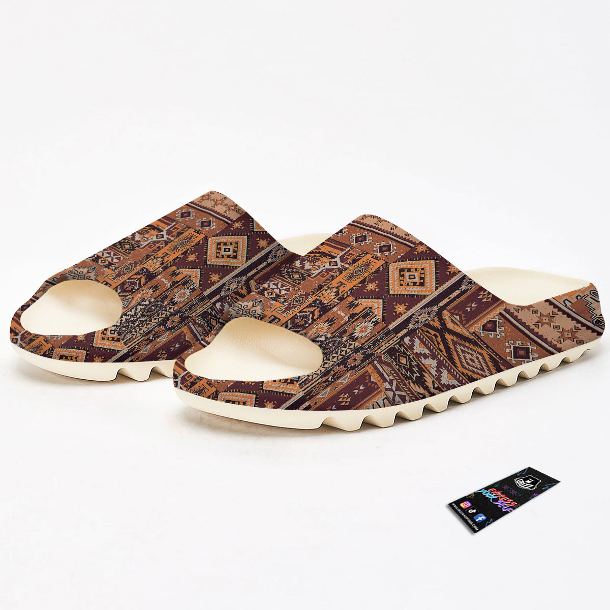 Patchwork Grunge Native American Print Pattern Sandals-grizzshop